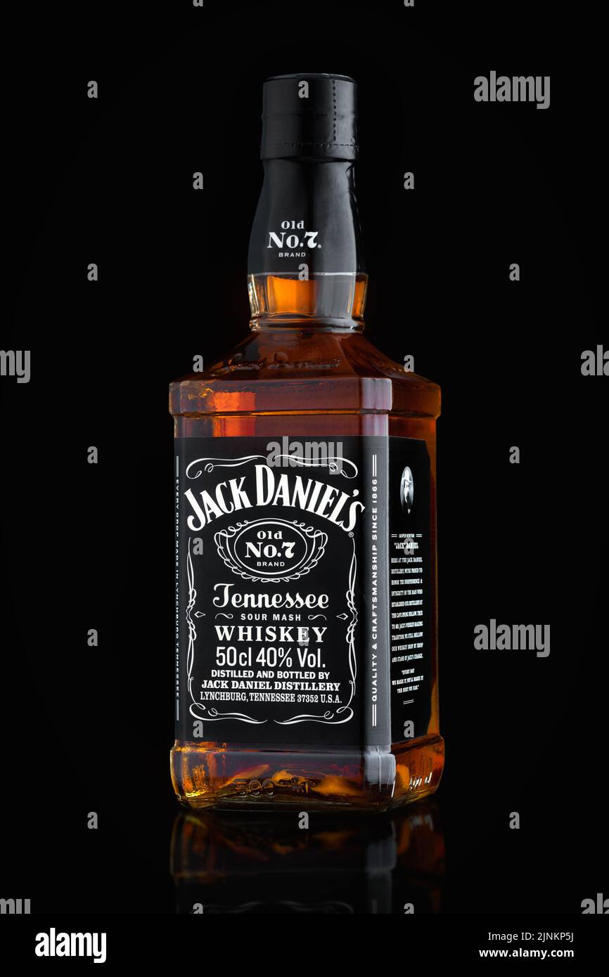 whiskey, jack daniel’s, bourbon whiskey, alcohol, whiskeys Stock Photo