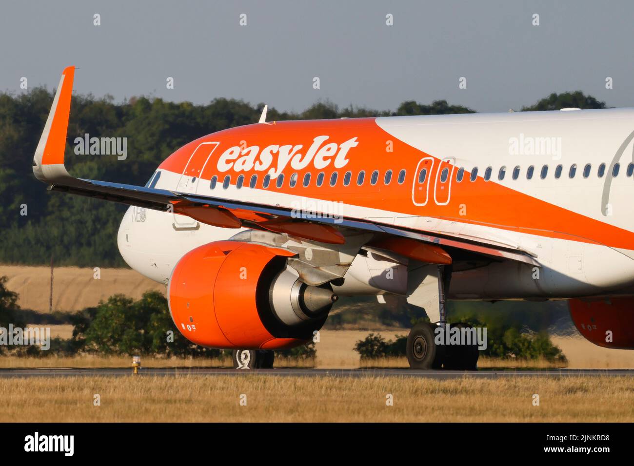easyJet Airbus A320 registration GUZHD taxying on August 11th 2022 at