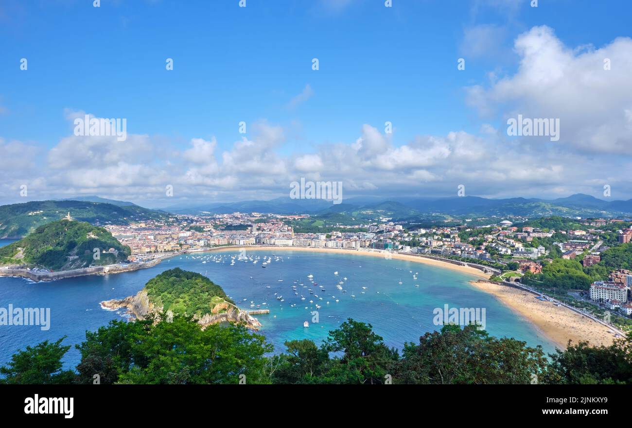San sebastian view aerial hi-res stock photography and images - Alamy