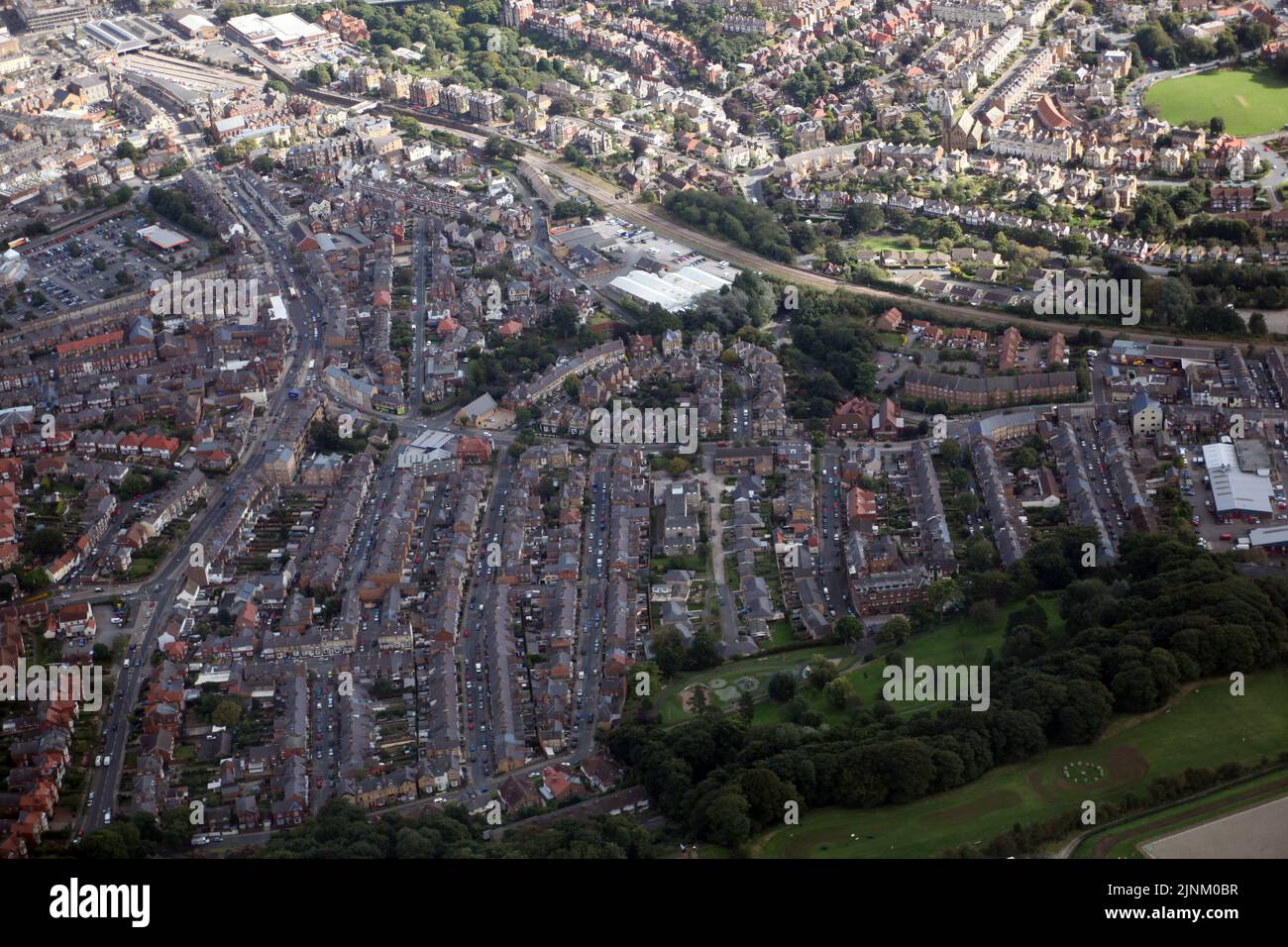 Aerial photo of A64 Seamer Raid coming to Scarborough showing