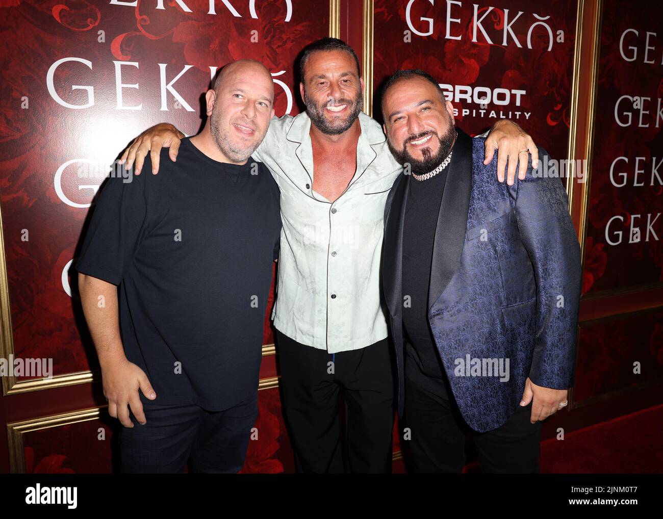 MIAMI, FL - AUGUST 11: Noah Tepperberg, David Grutman and David Einhorn