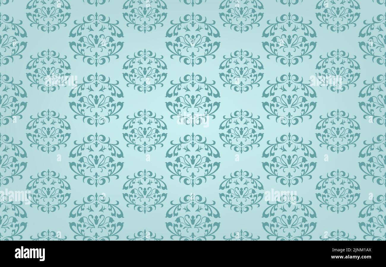 Background material, seamless pattern, Islamic damask pattern Stock ...