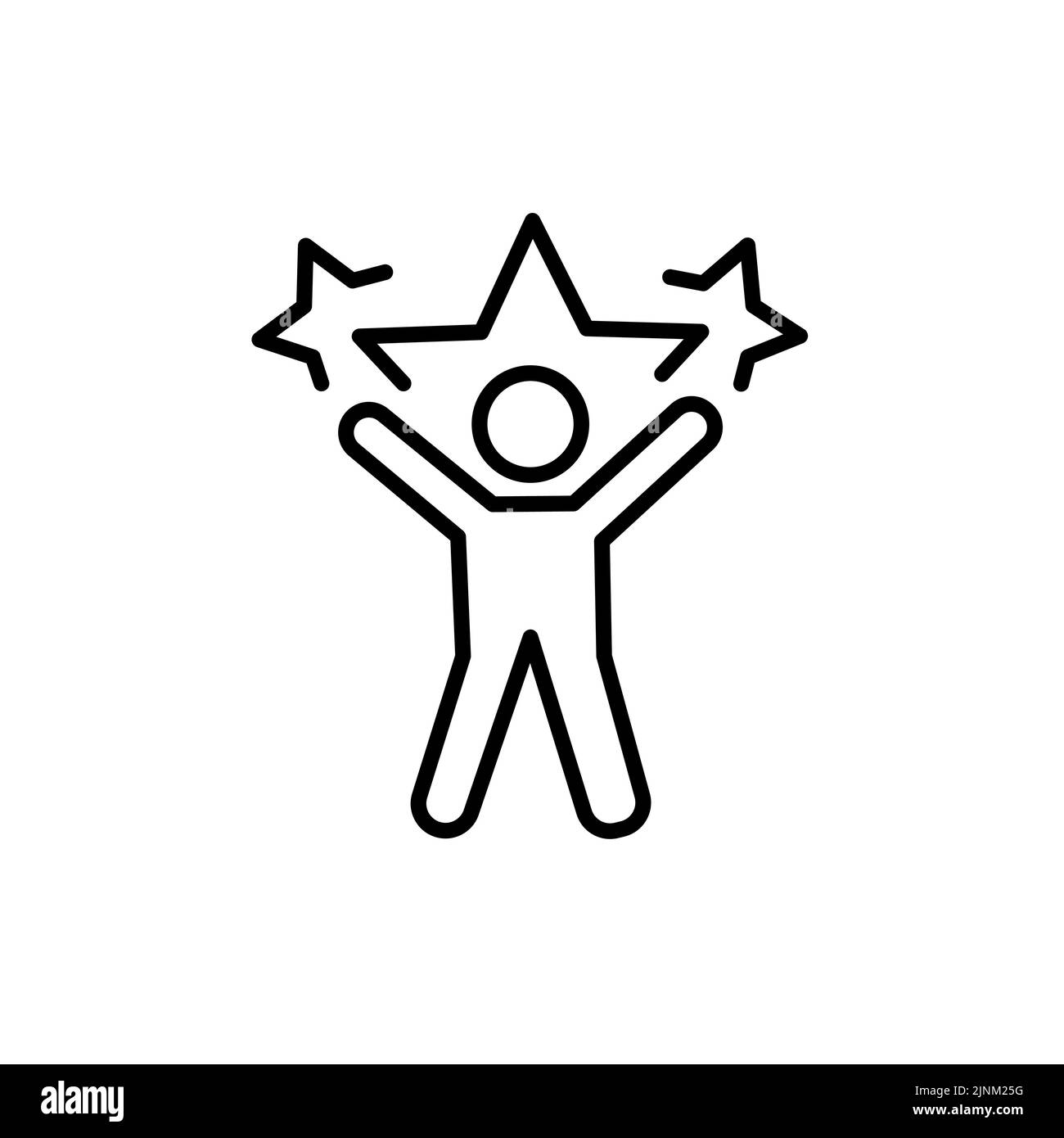 Self-Confidence icon. Monochrome element illustration. Self-Confidence icon design from soft skills collection. Web design, apps, software and print u Stock Vector