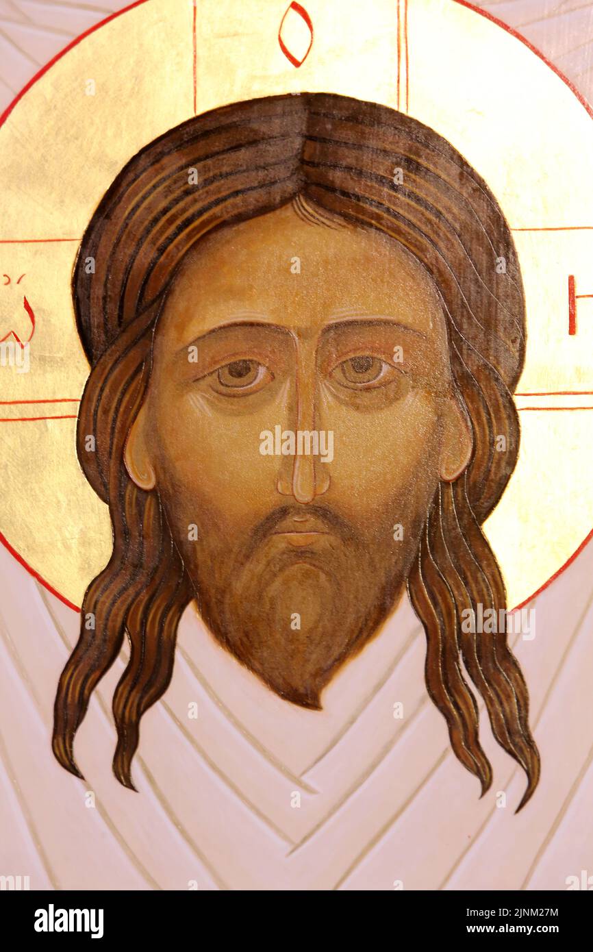 La Sainte Face. Jésus-Christ. Eglise Saint-Clodoald. Saint-Cloud. Ile-de-France. France. Europe. Stock Photo