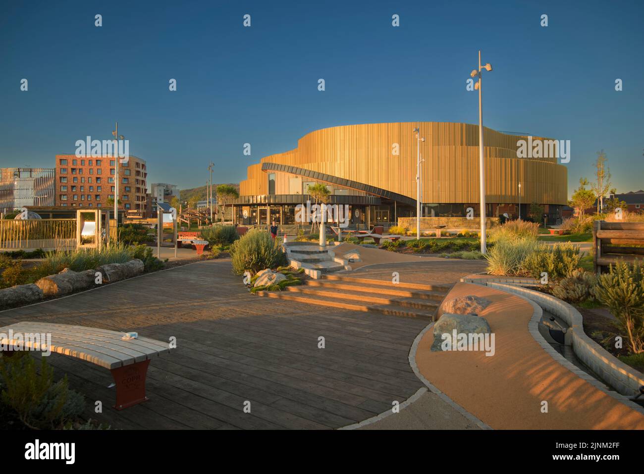 The new Swansea Arena at Copr Bay, Swansea Stock Photo