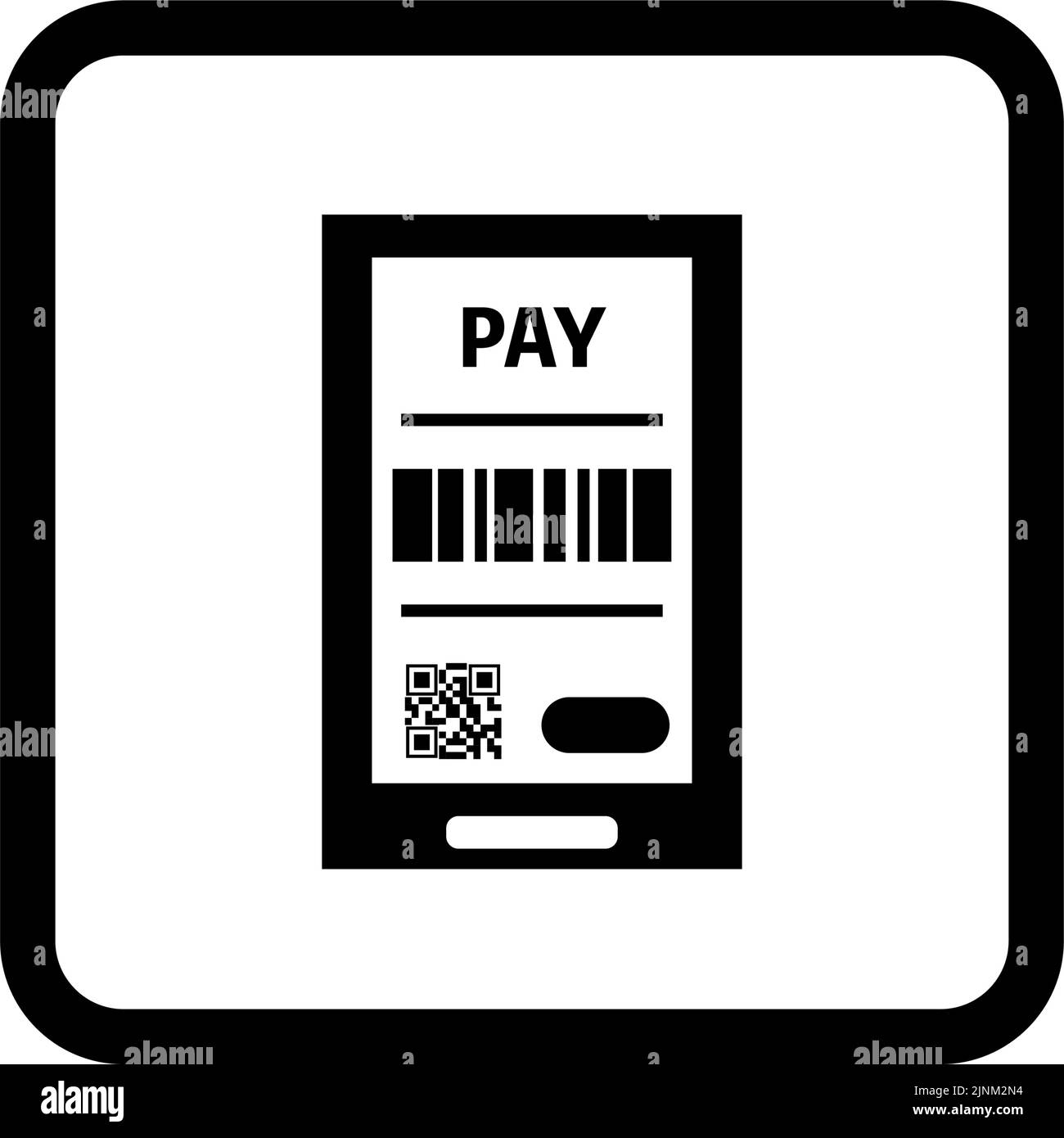 Icon illustration recommending contactless electronic payment Stock Vector