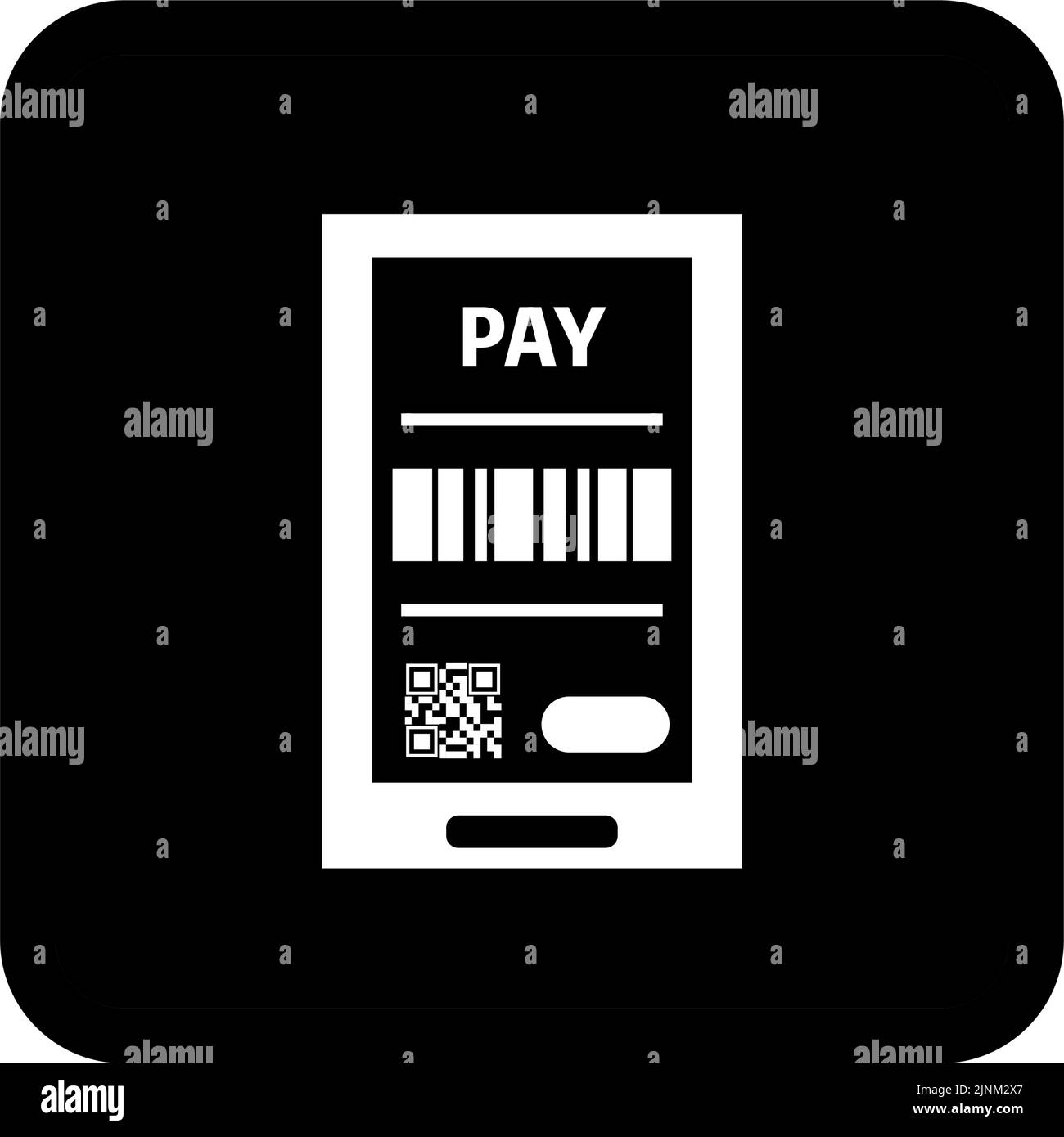 Icon illustration recommending contactless electronic payment Stock Vector