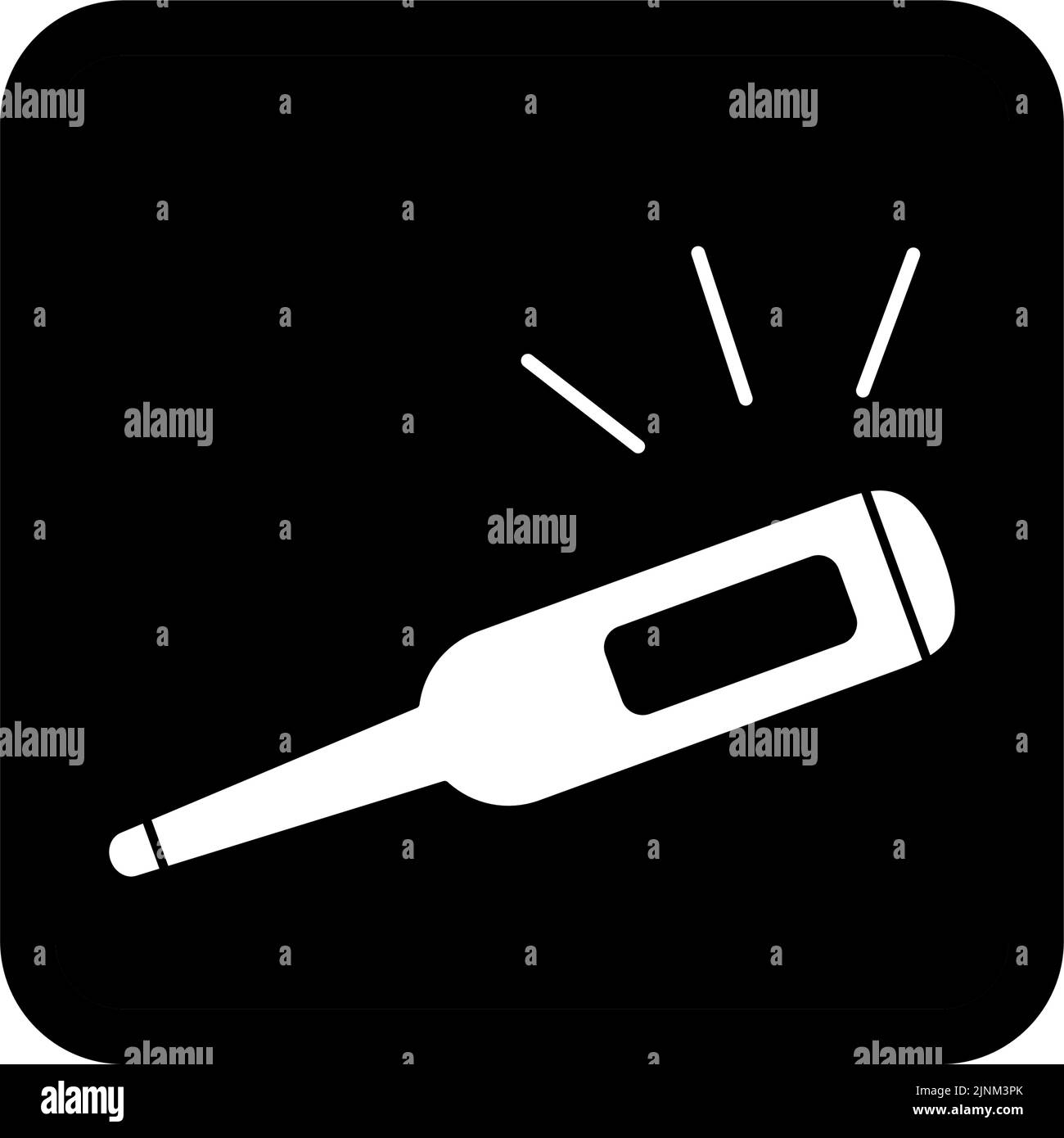 Icon illustration that encourages body temperature measurement Stock Vector