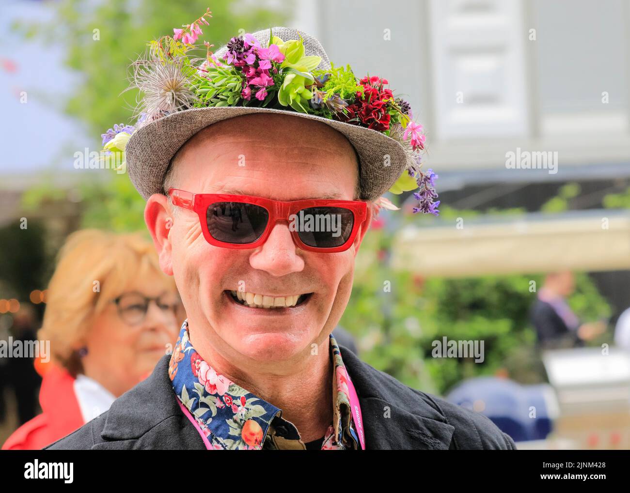 Jonathan Moseley, broadcater, TV presenter and gardener, smiling, Chelsea Flower Show 2022, London Stock Photo