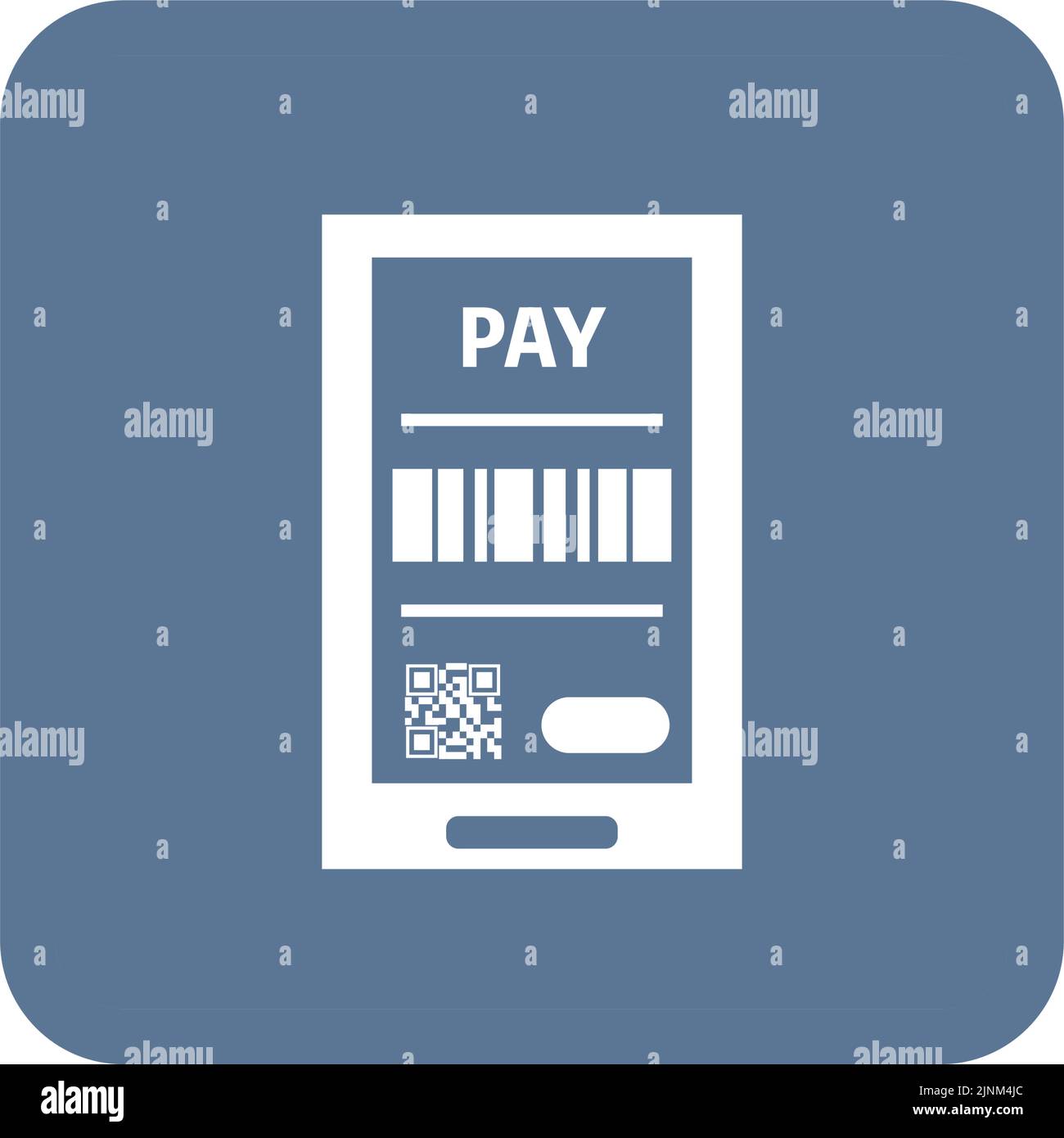 Icon illustration recommending contactless electronic payment Stock Vector