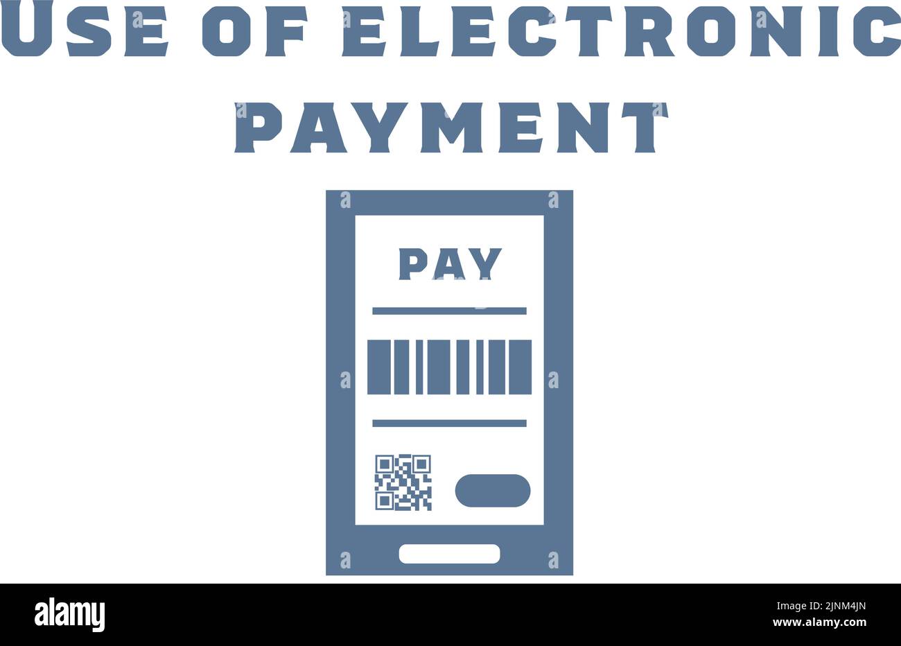 Icon illustration recommending contactless electronic payment Stock Vector