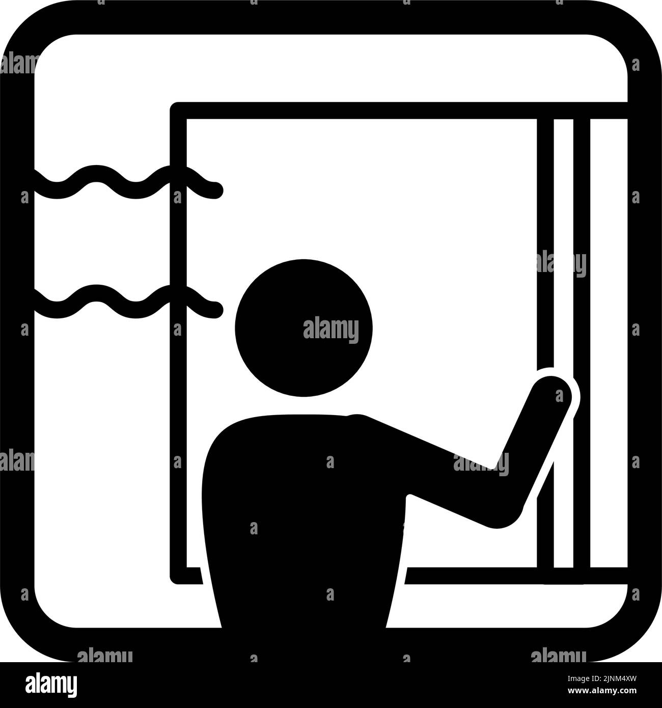 Illustration of opening windows for ventilation Stock Vector Image