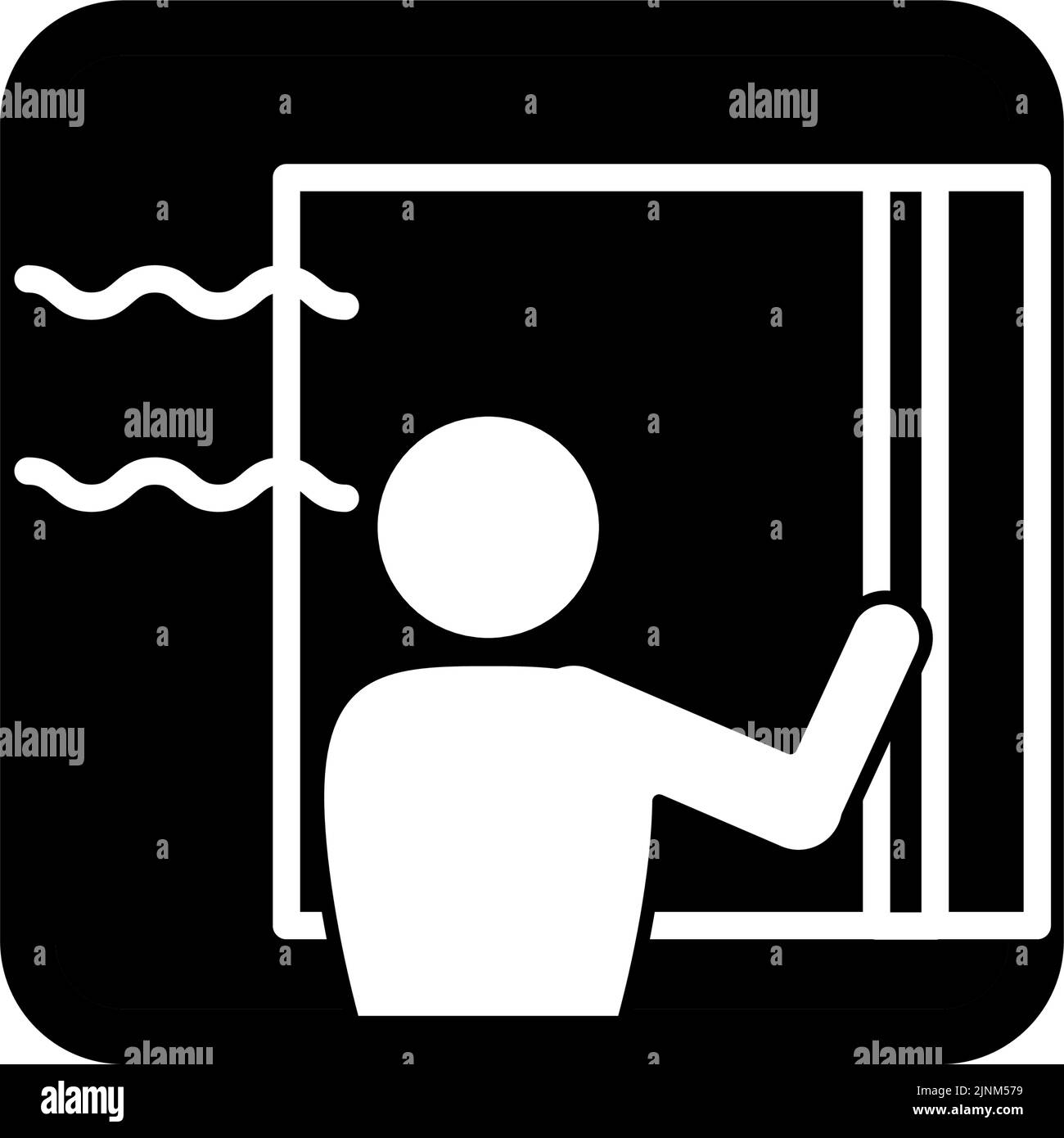 Illustration of opening windows for ventilation Stock Vector Image