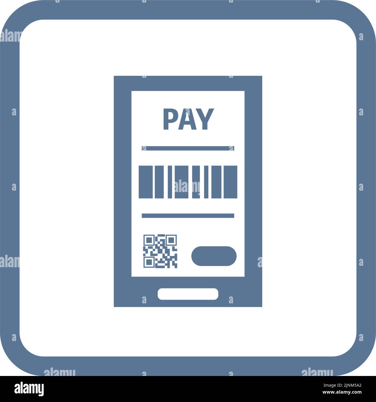 Icon illustration recommending contactless electronic payment Stock Vector