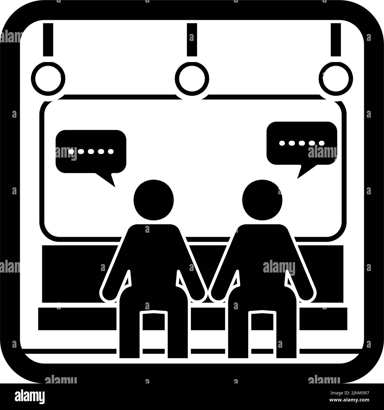 Icon recommending that you refrain from talking on the train Stock ...