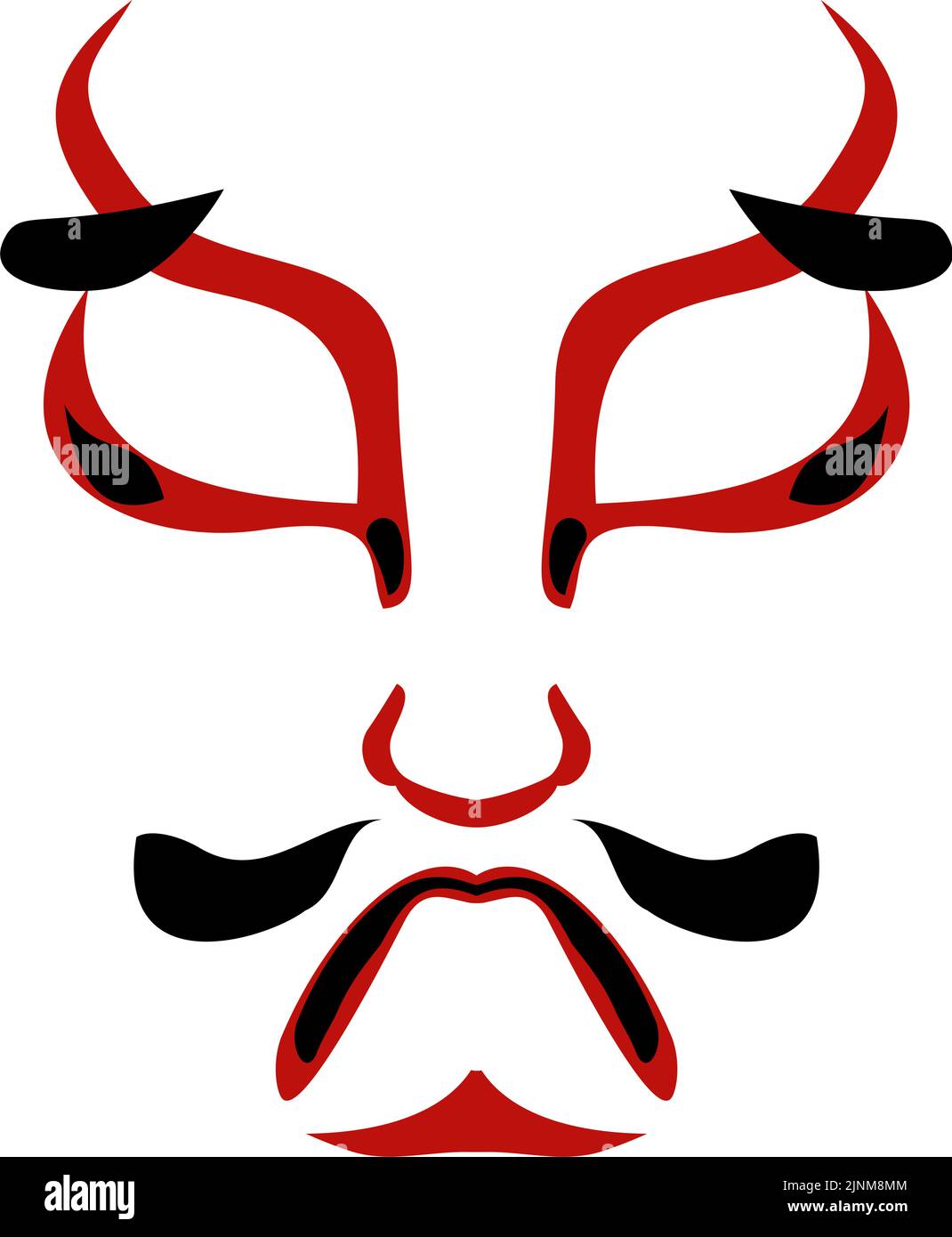 Kumatori of Kabuki that Japanese traditional performing arts, Yakko Dako Stock Vector