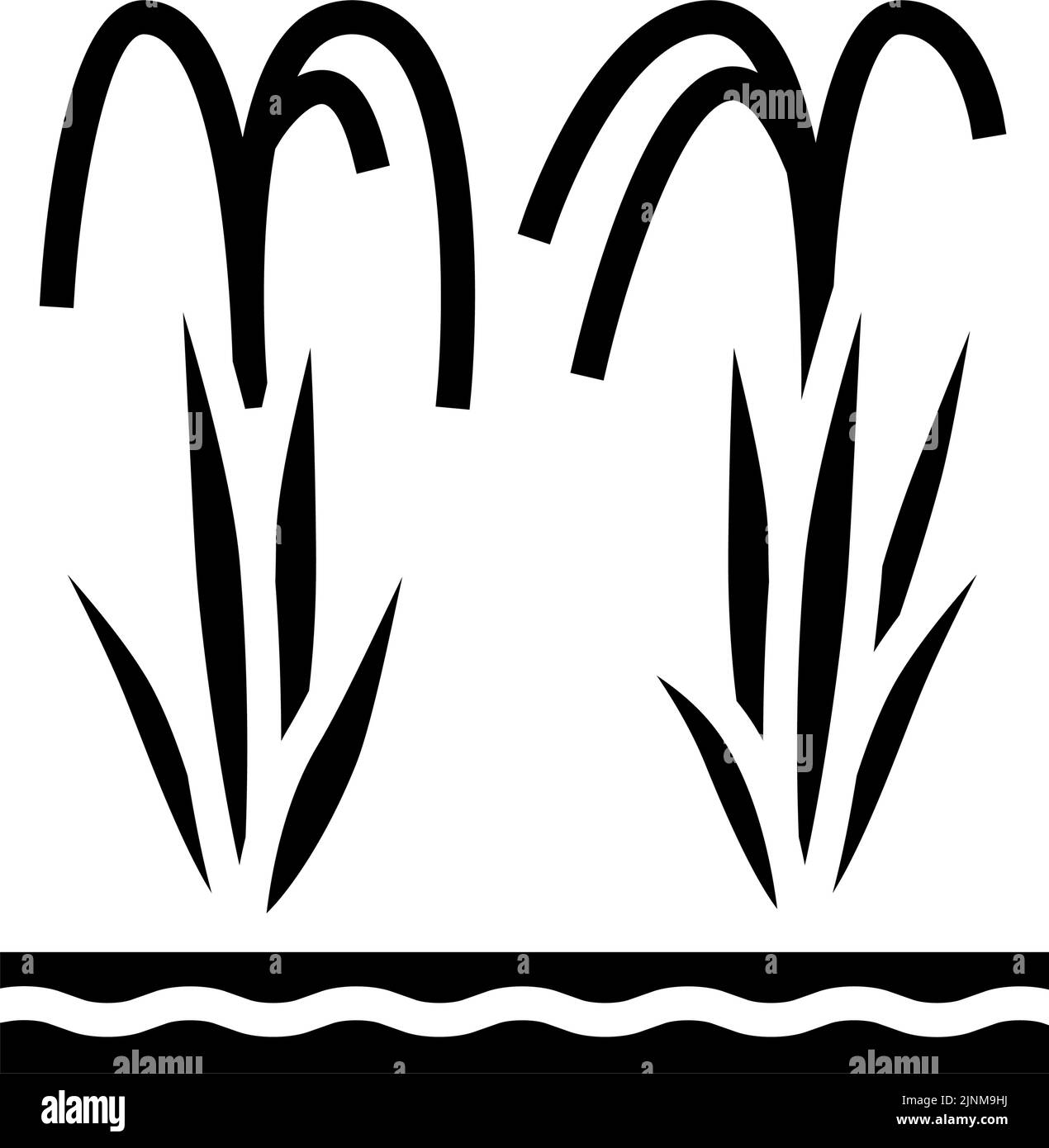 rice plant glyph icon vector illustration Stock Vector