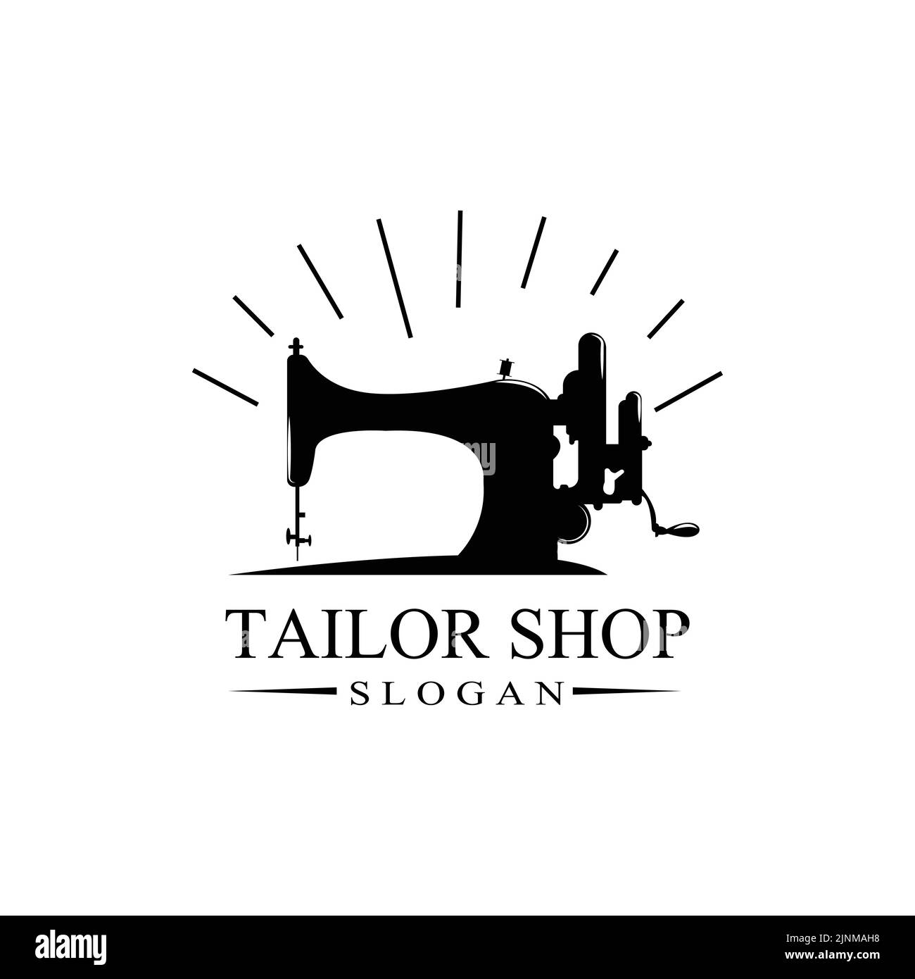 Vintage tailor shop logo icon symbol. Textile or industrial. Vector ...
