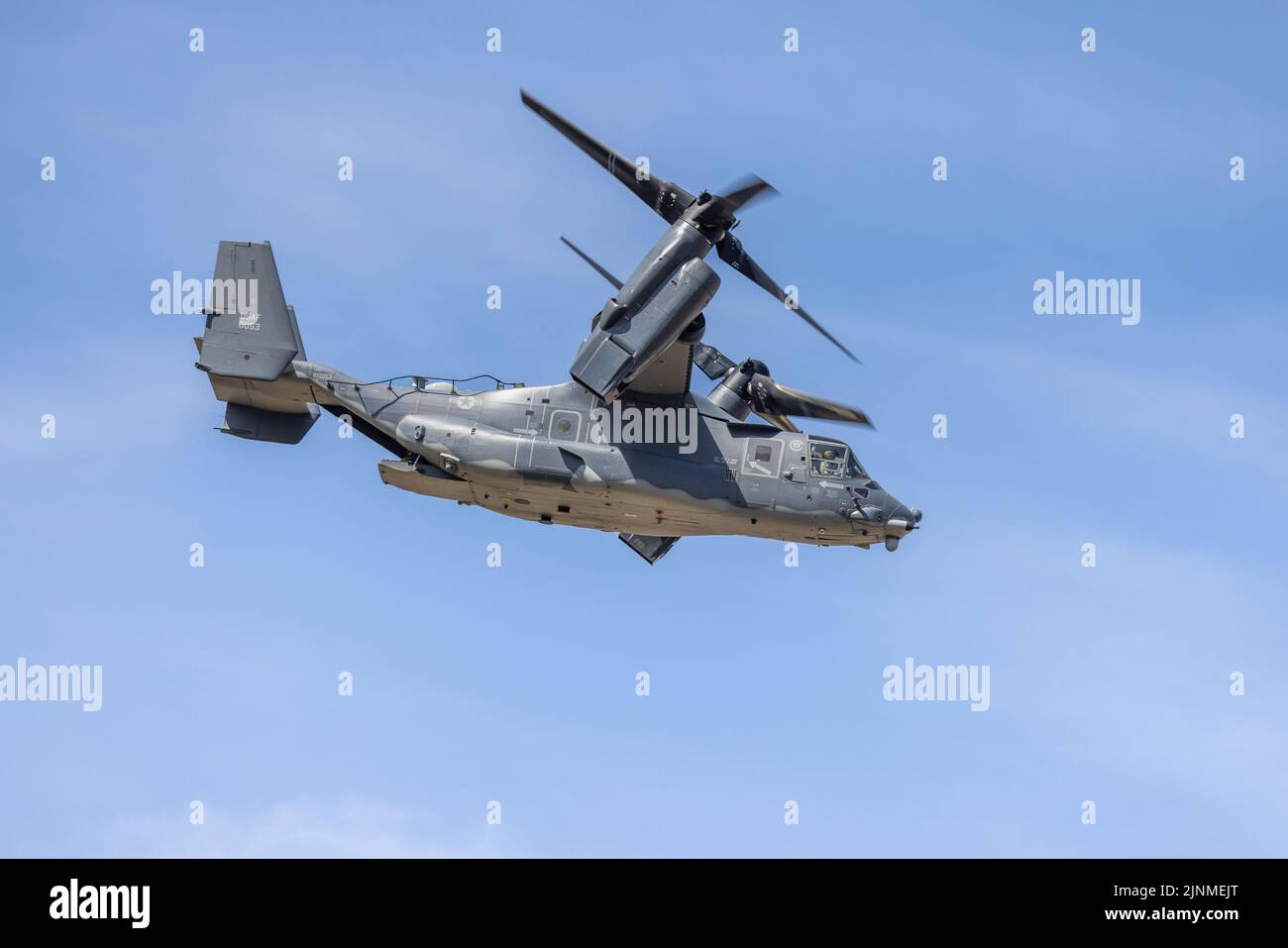 U.S Air Force V-22 Osprey airborne at the Royal International Air Tattoo 2022 Stock Photo