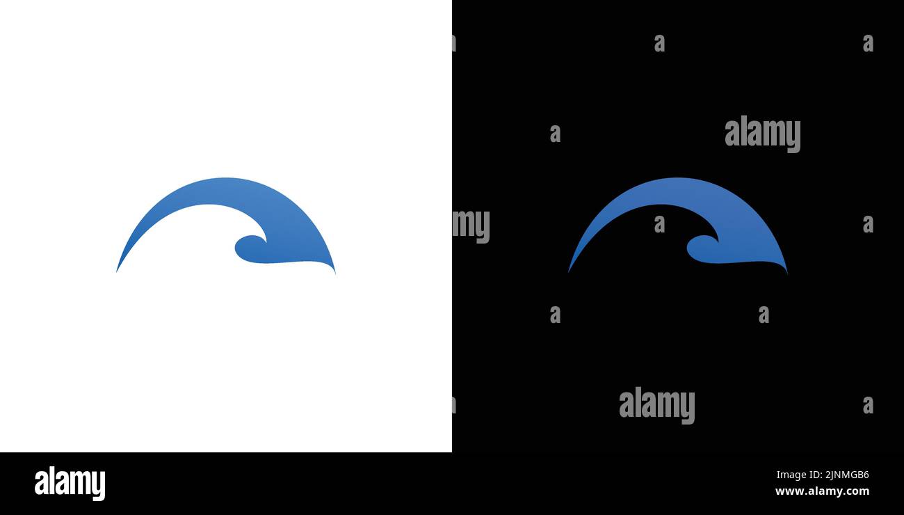 Modern and professional wave logo design Stock Vector