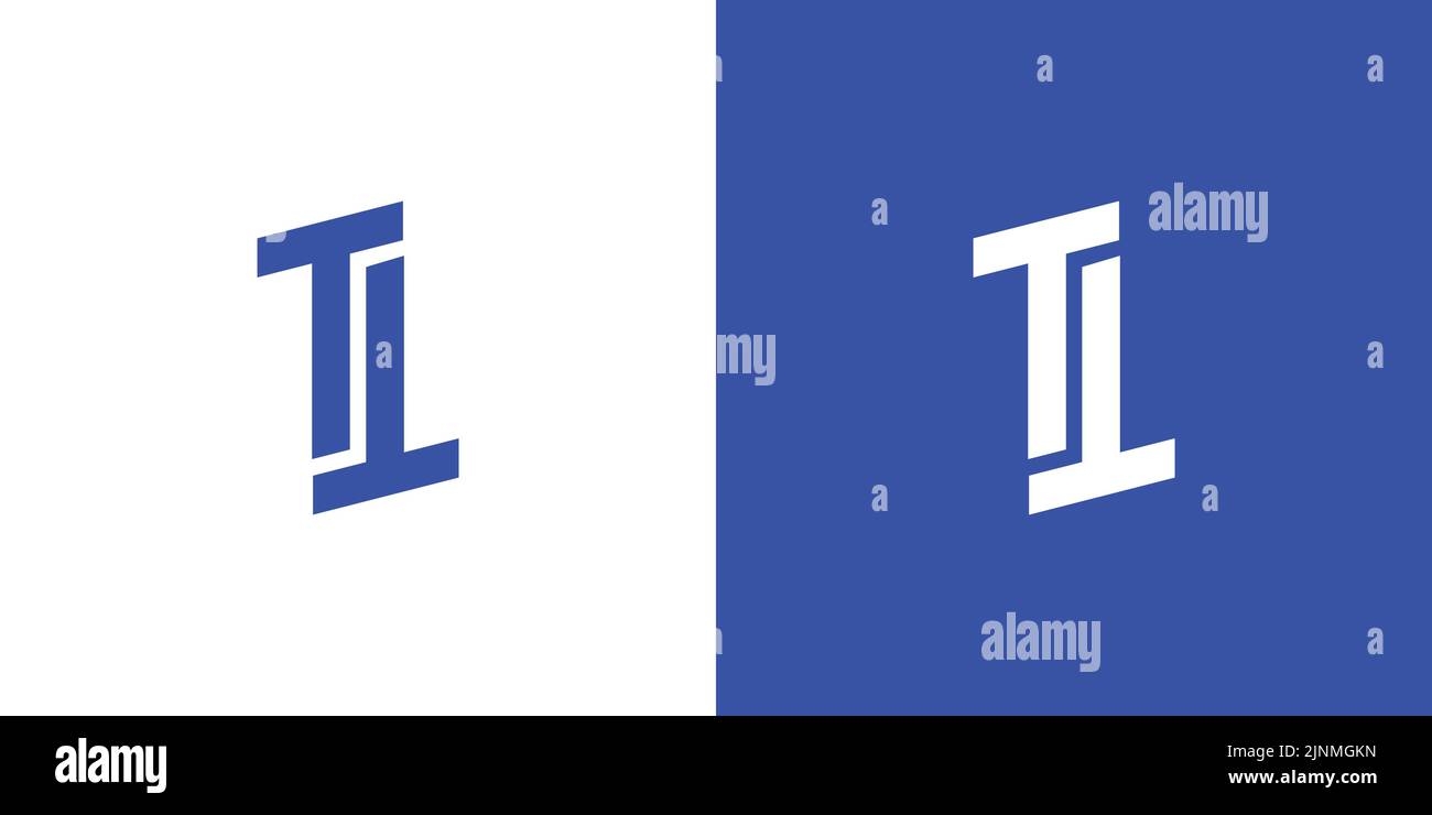 simple and modern TT logo design Stock Vector