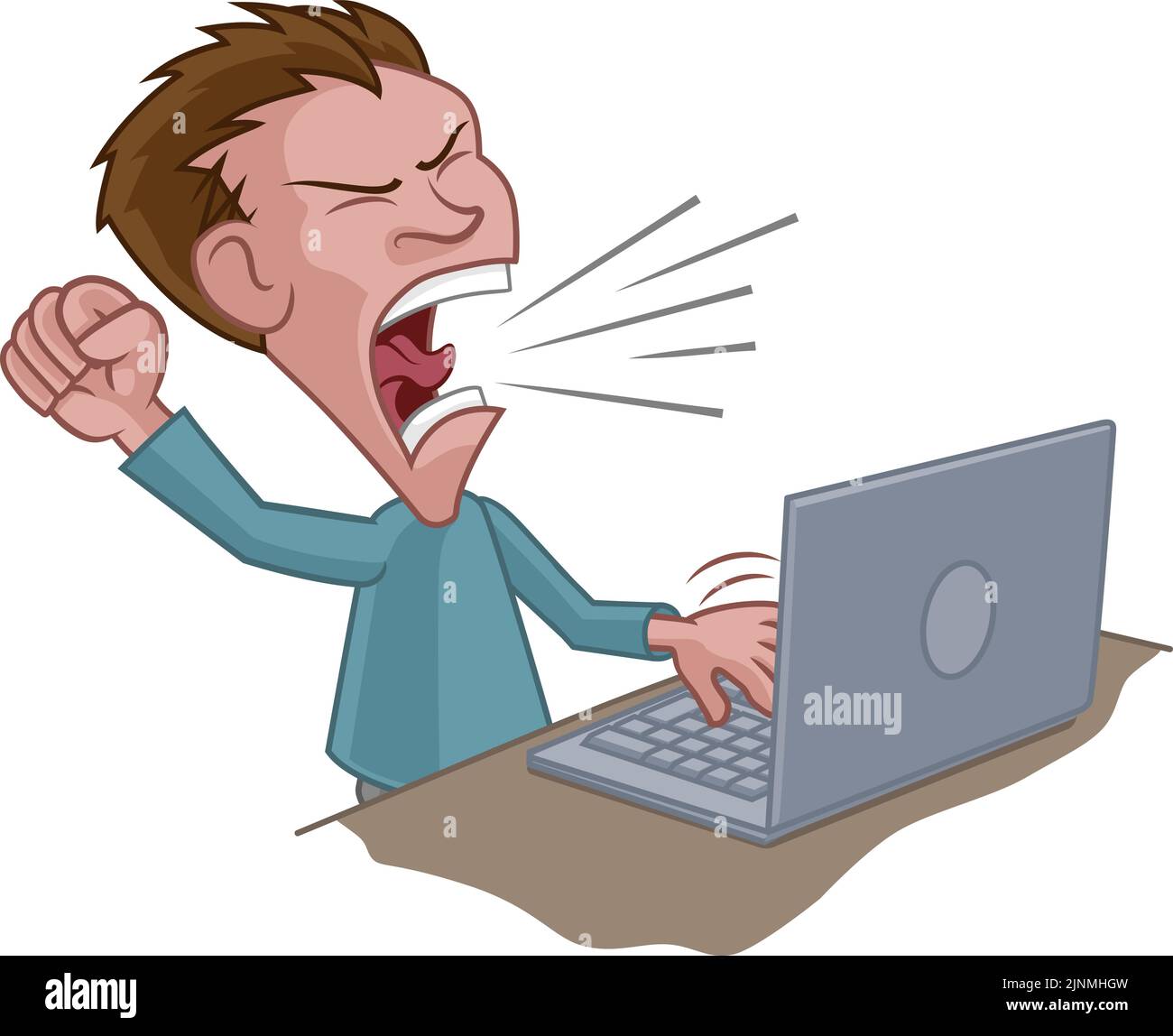 Yelling shouting screaming rage Stock Vector Images - Alamy