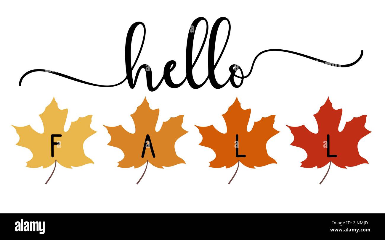Word design written leaves Stock Vector Images - Alamy