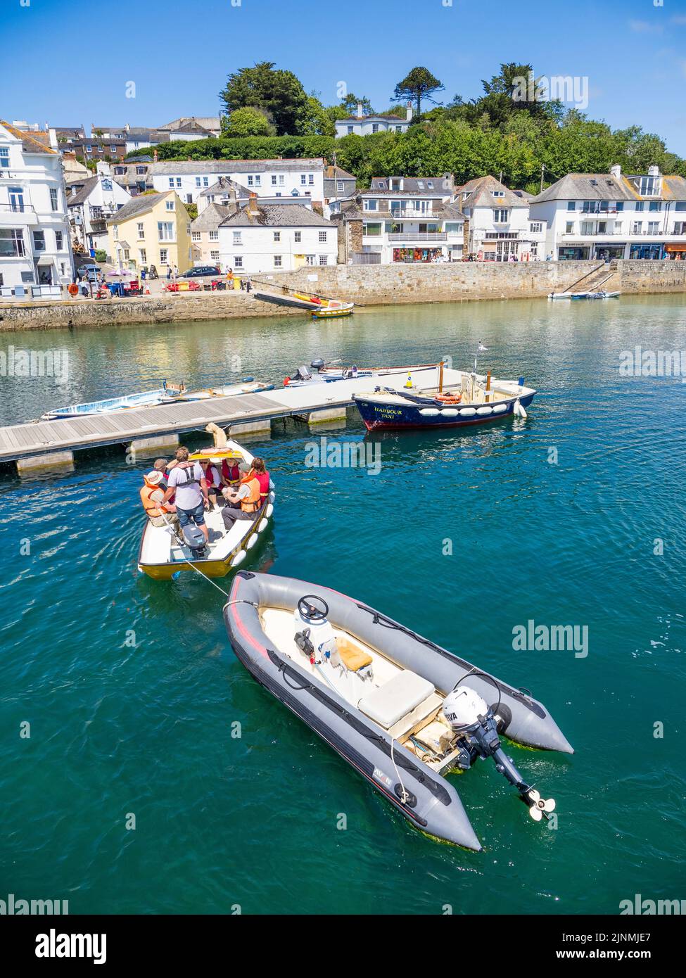 Jetty St Mawes Harbour, St Mawes, Falmouth, Cornwall, England, UK, GB. Stock Photo