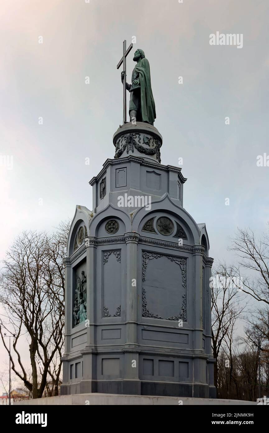 The Saint Vladimir Monument in Kyiv Ukraine. It dedicated to the Great