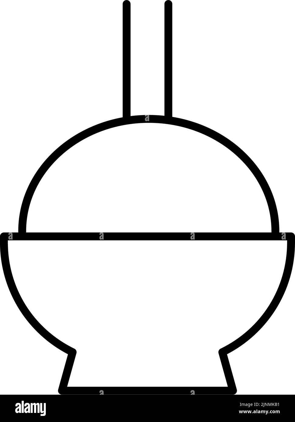 Black and white funeral icon, rice Stock Vector