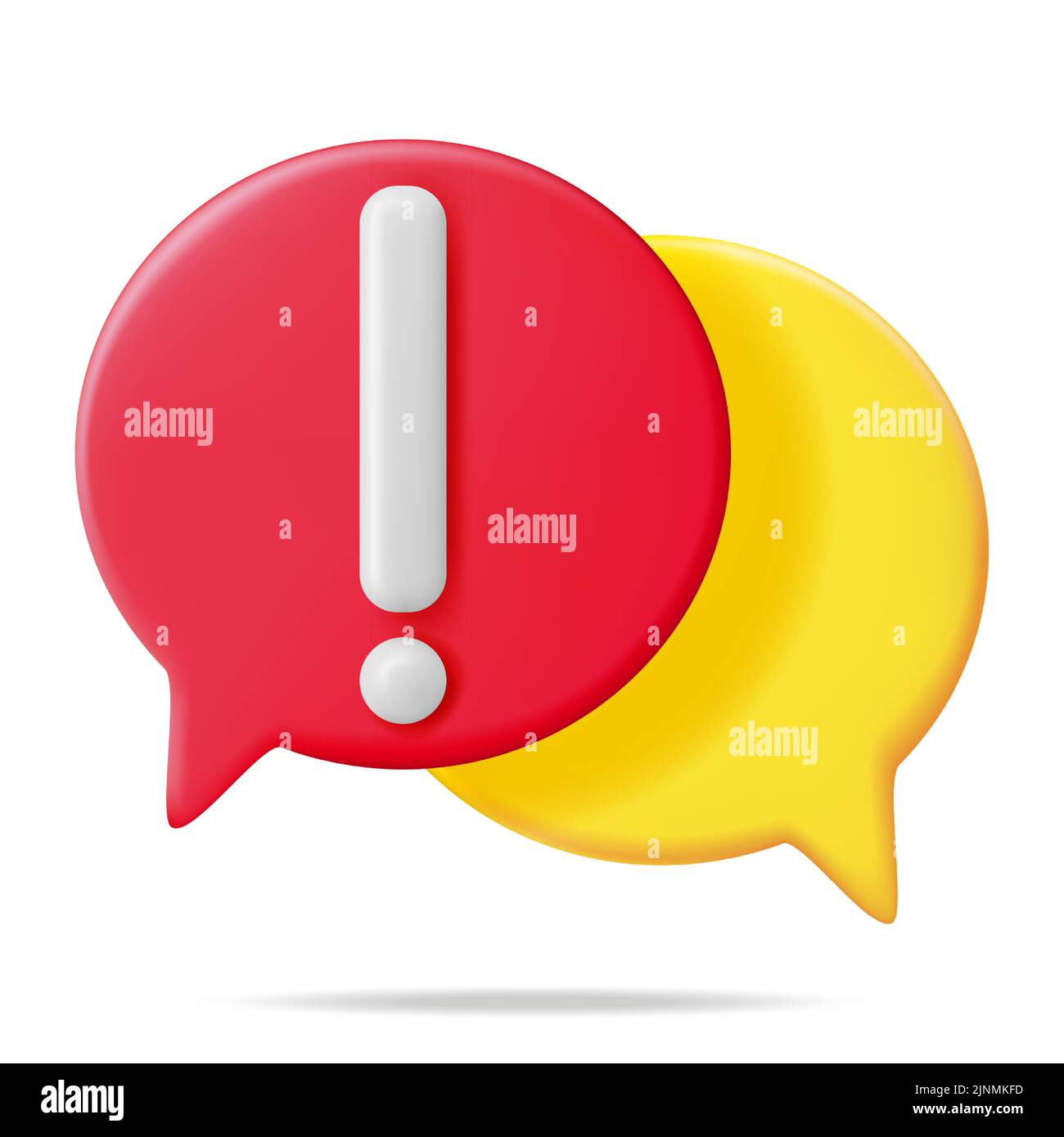 3D Red Exclamation Mark in White Round Pin Stock Vector Image & Art Alamy