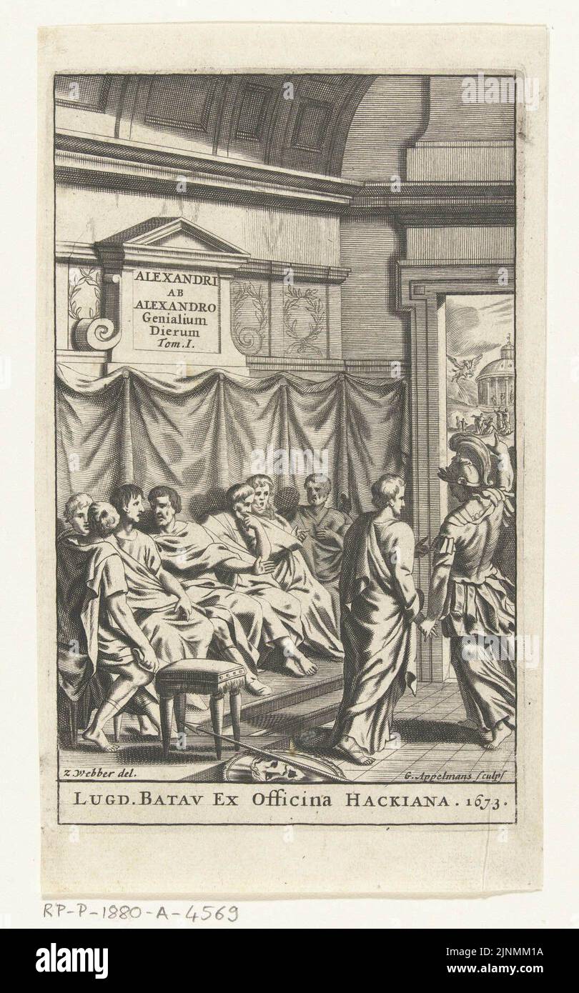 Alessandro Alessandri, Genialium dierum, tom. I, Lugduni Batavorum, ex officina Hackiana, 1673. Stock Photo