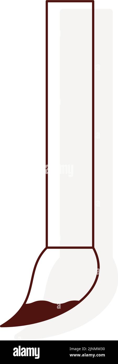 Thin line funeral icon, brush Stock Vector