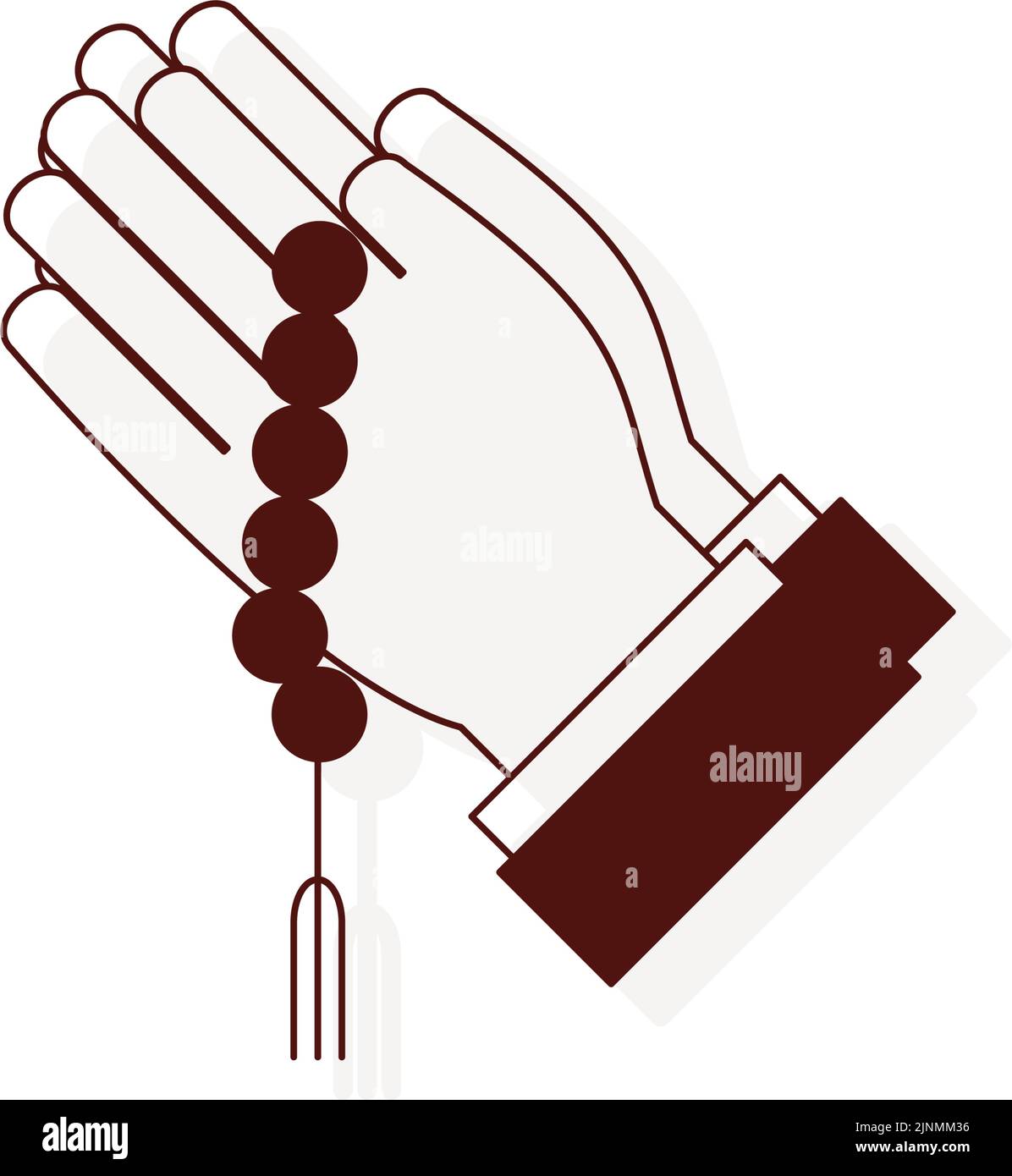 Thin line funeral icon, worship Stock Vector