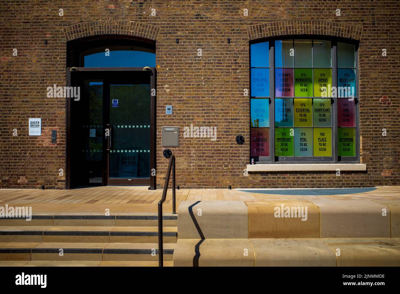 Queer Britain Museum London. Queer Britain is a museum of British LGBTQ history and culture at 2 Granary Square Kings Cross Central London. Open 2022. Stock Photo