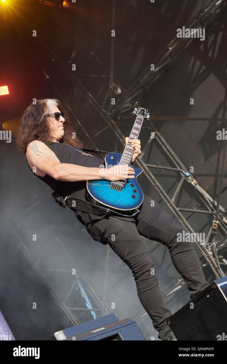 Catton Park, UK, 12 Aug, 2022, Testaement performs on the Main stage at ...