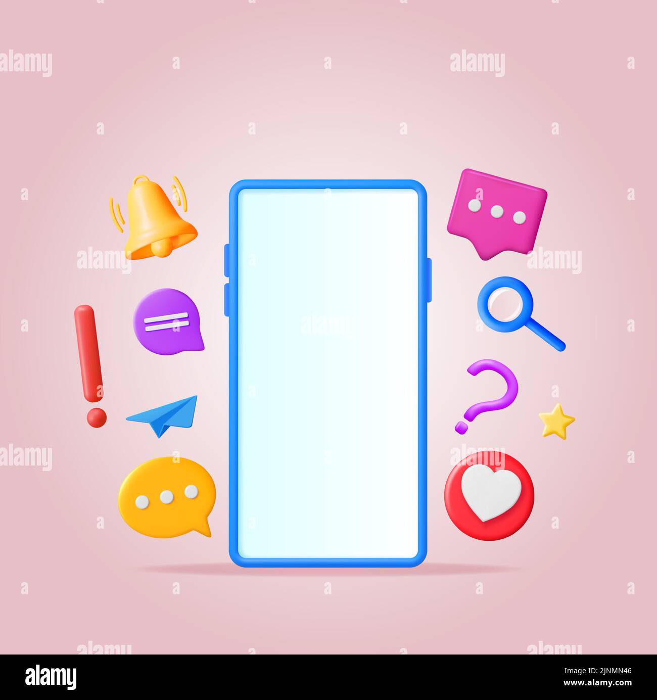 3D Social Media Concept Isolated Stock Vector Image & Art - Alamy