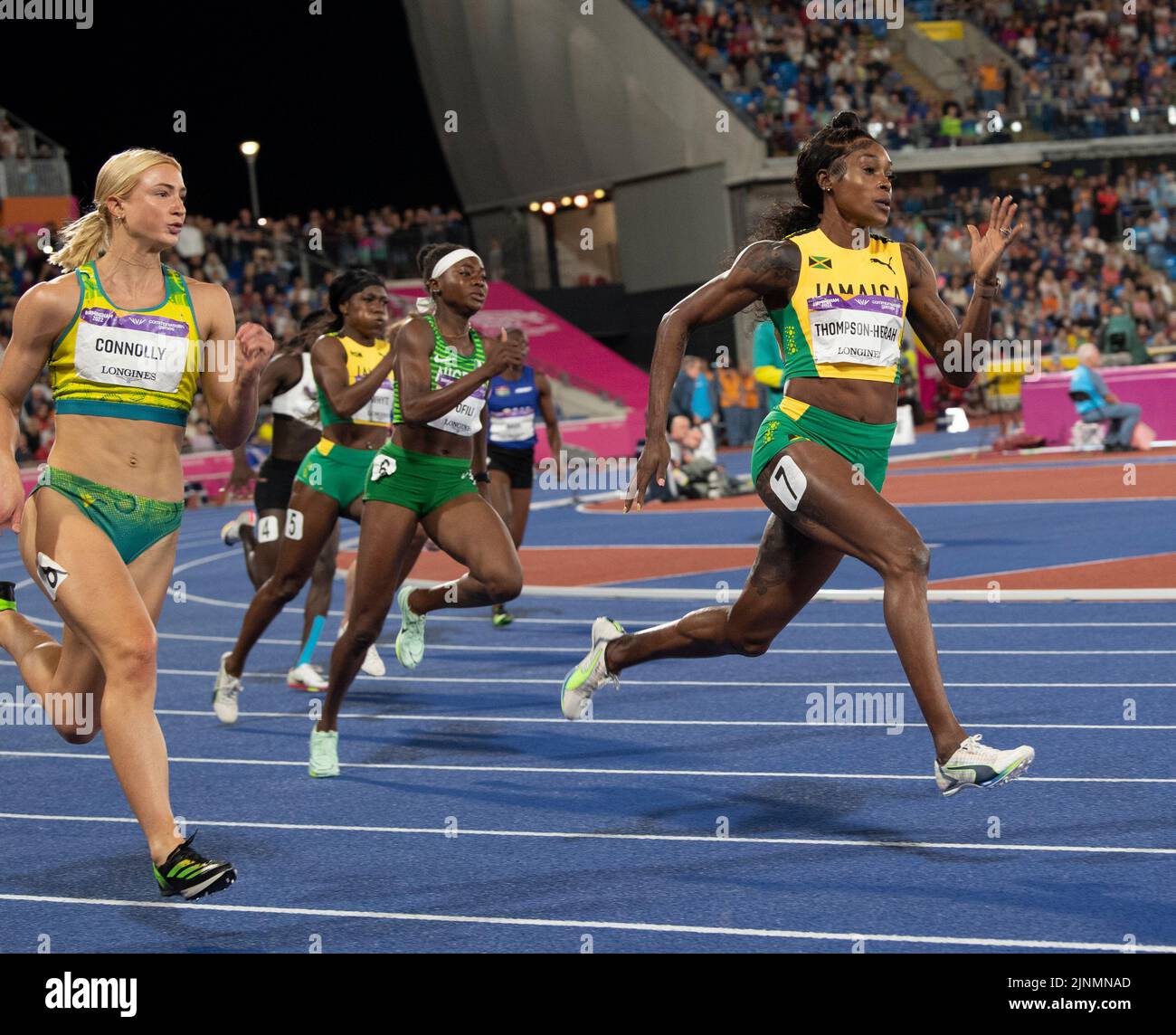 Ella Connolly of Australia and Elaine ThompsonHerah of Jamaica
