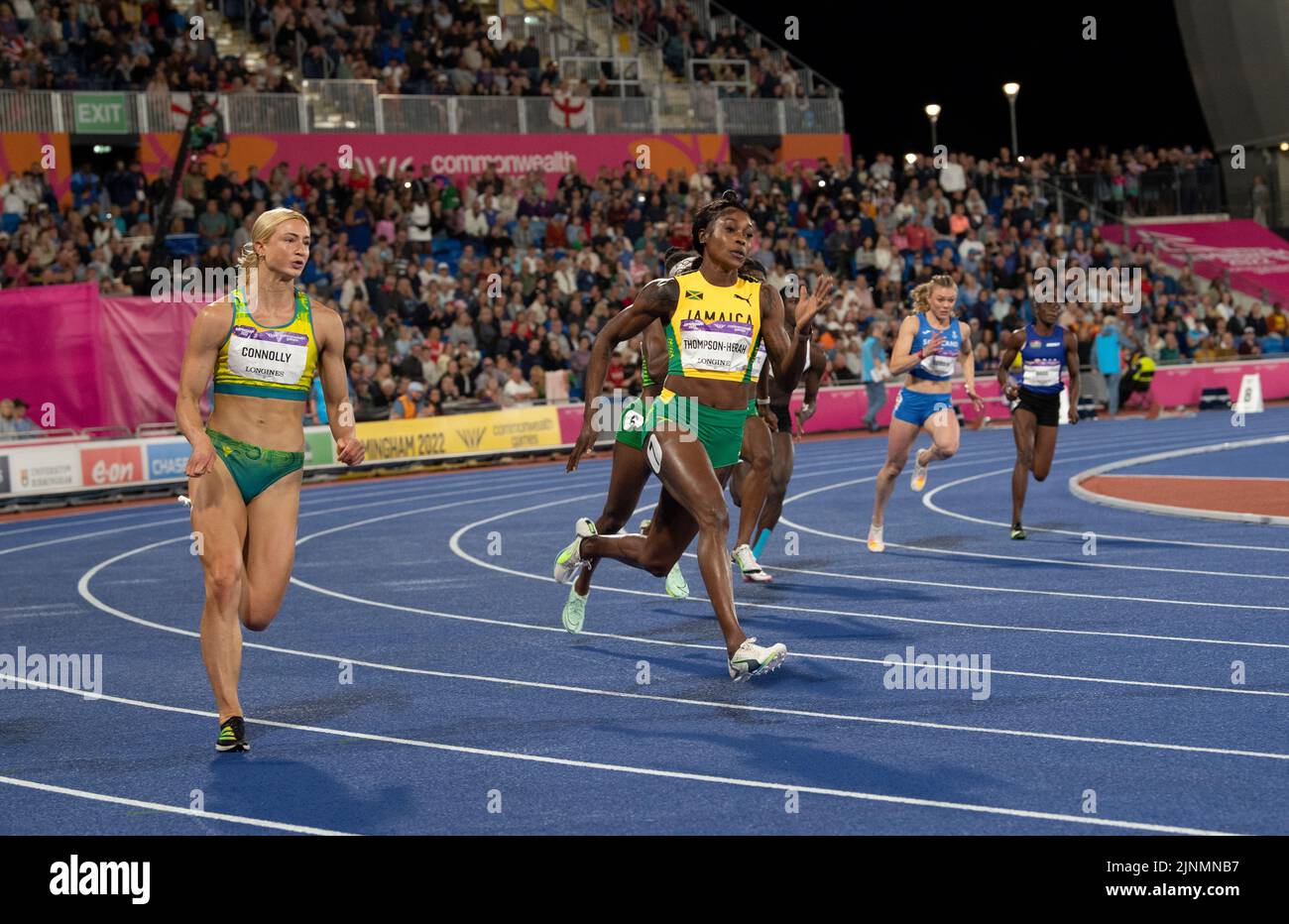 Ella Connolly of Australia and Elaine ThompsonHerah of Jamaica
