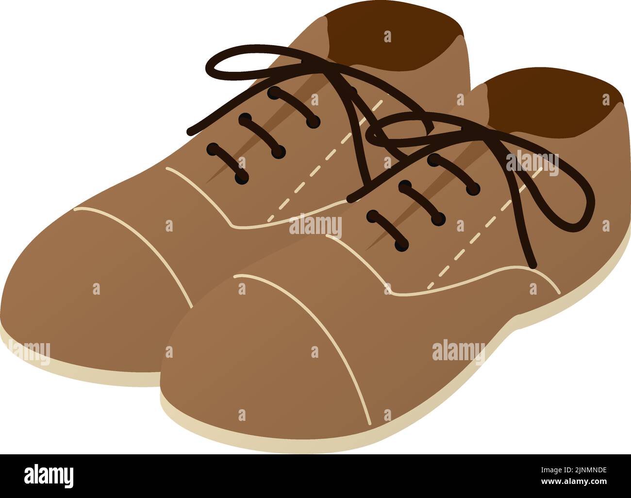 Illustration Of Brown Leather Shoes Stock Vector Image Art Alamy