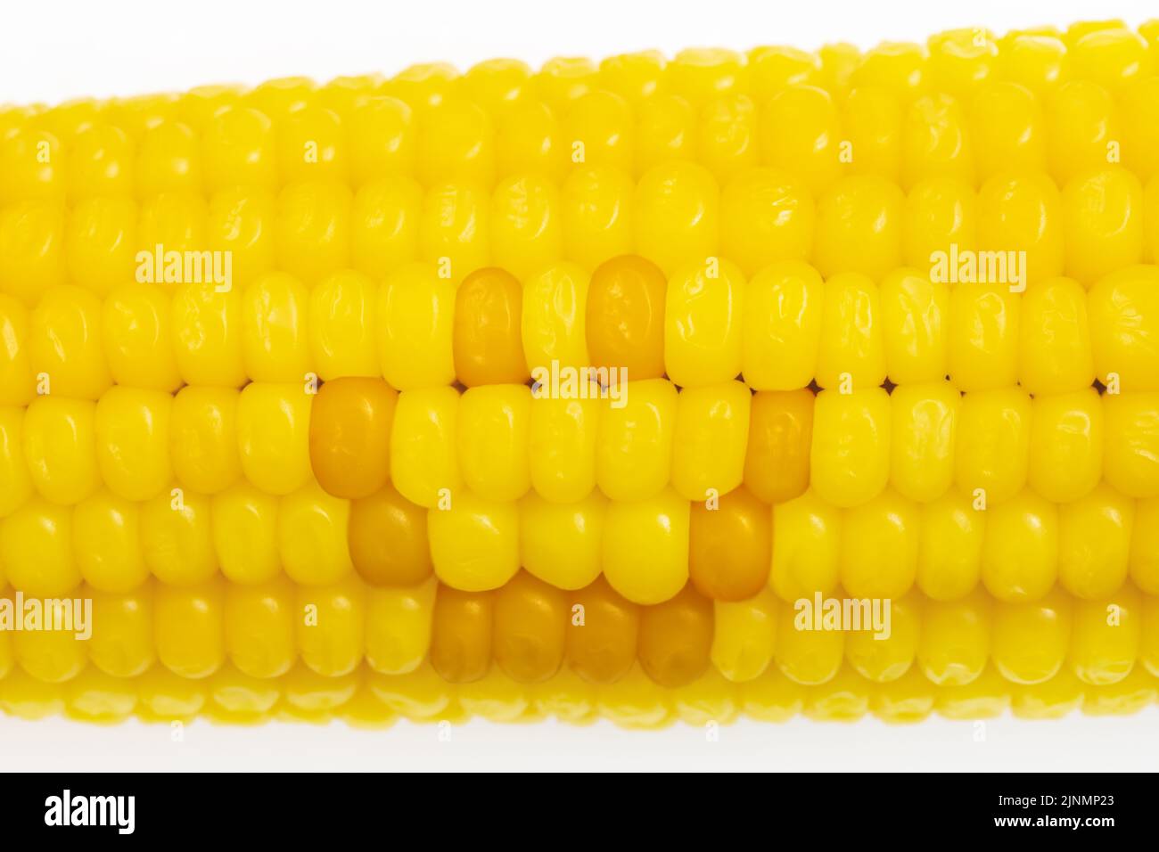 corn grains close-up in the form of a smiley Stock Photo