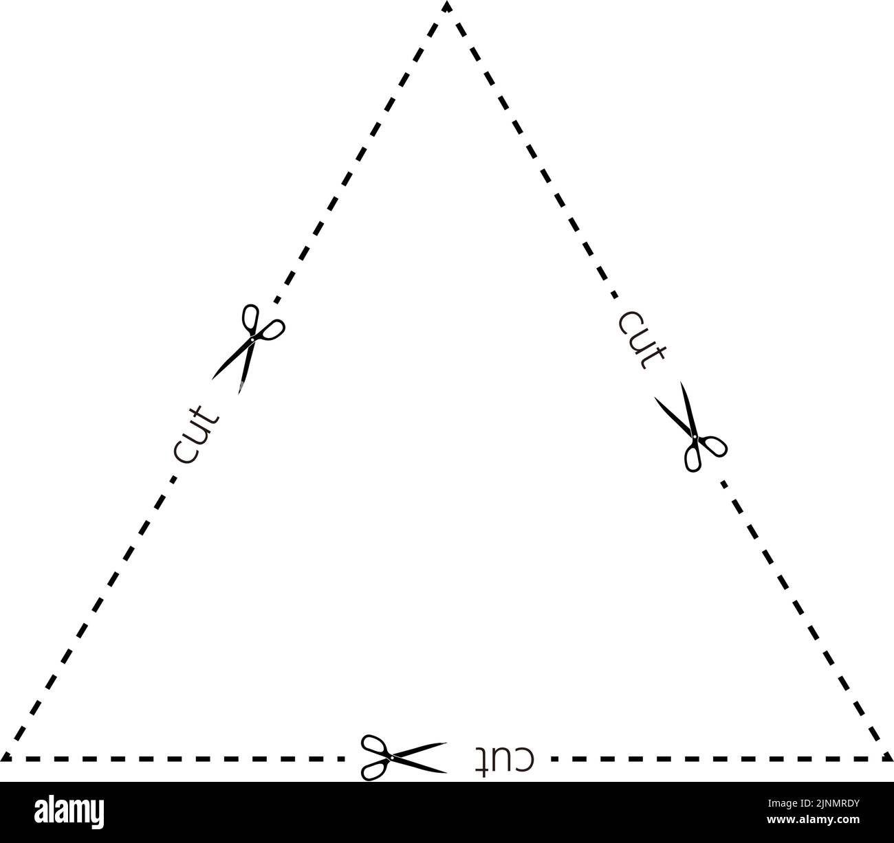 Cut line with scissors and cut letters Stock Vector Image & Art Alamy