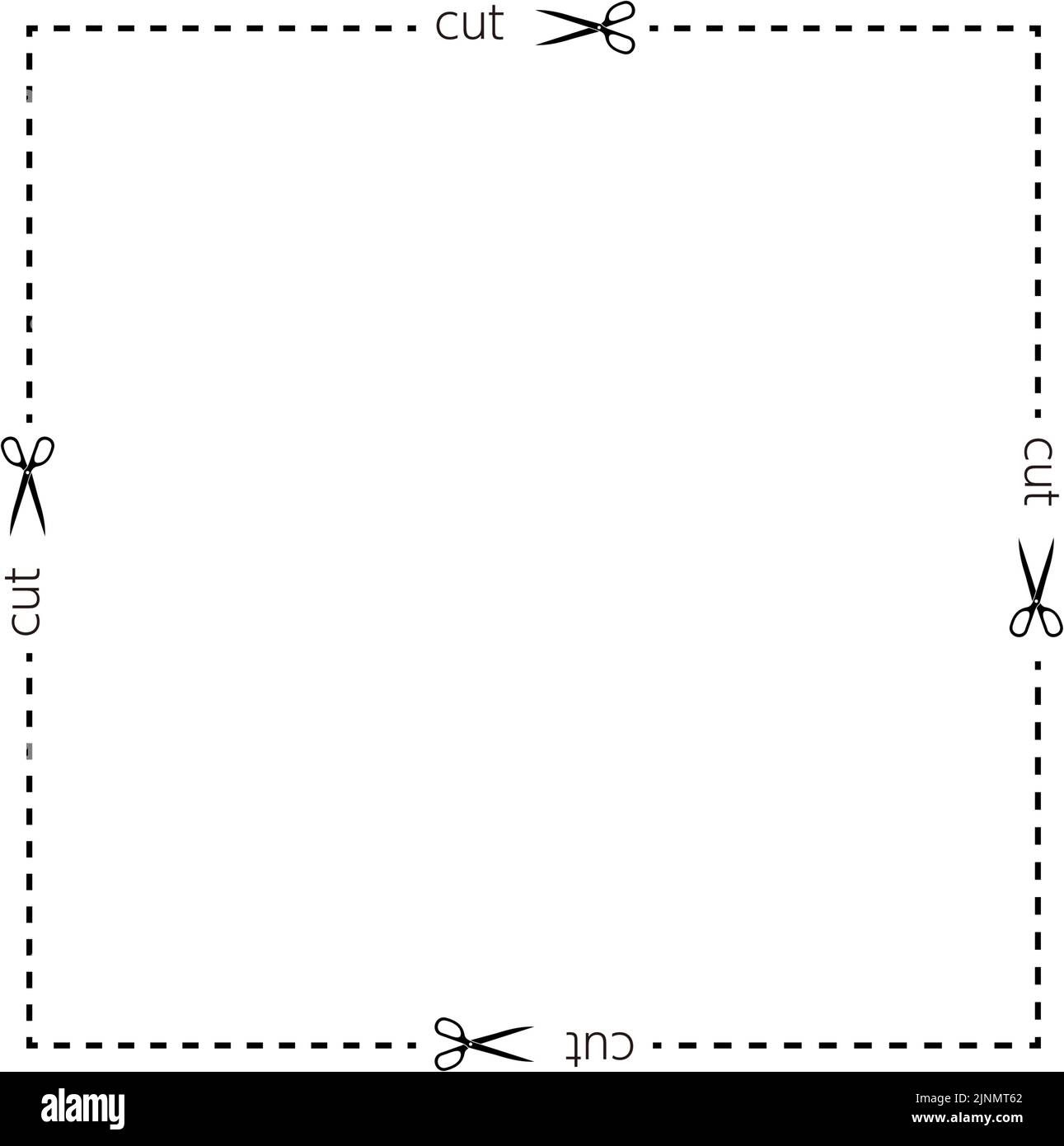 Cut line with scissors and cut letters Stock Vector Image & Art Alamy