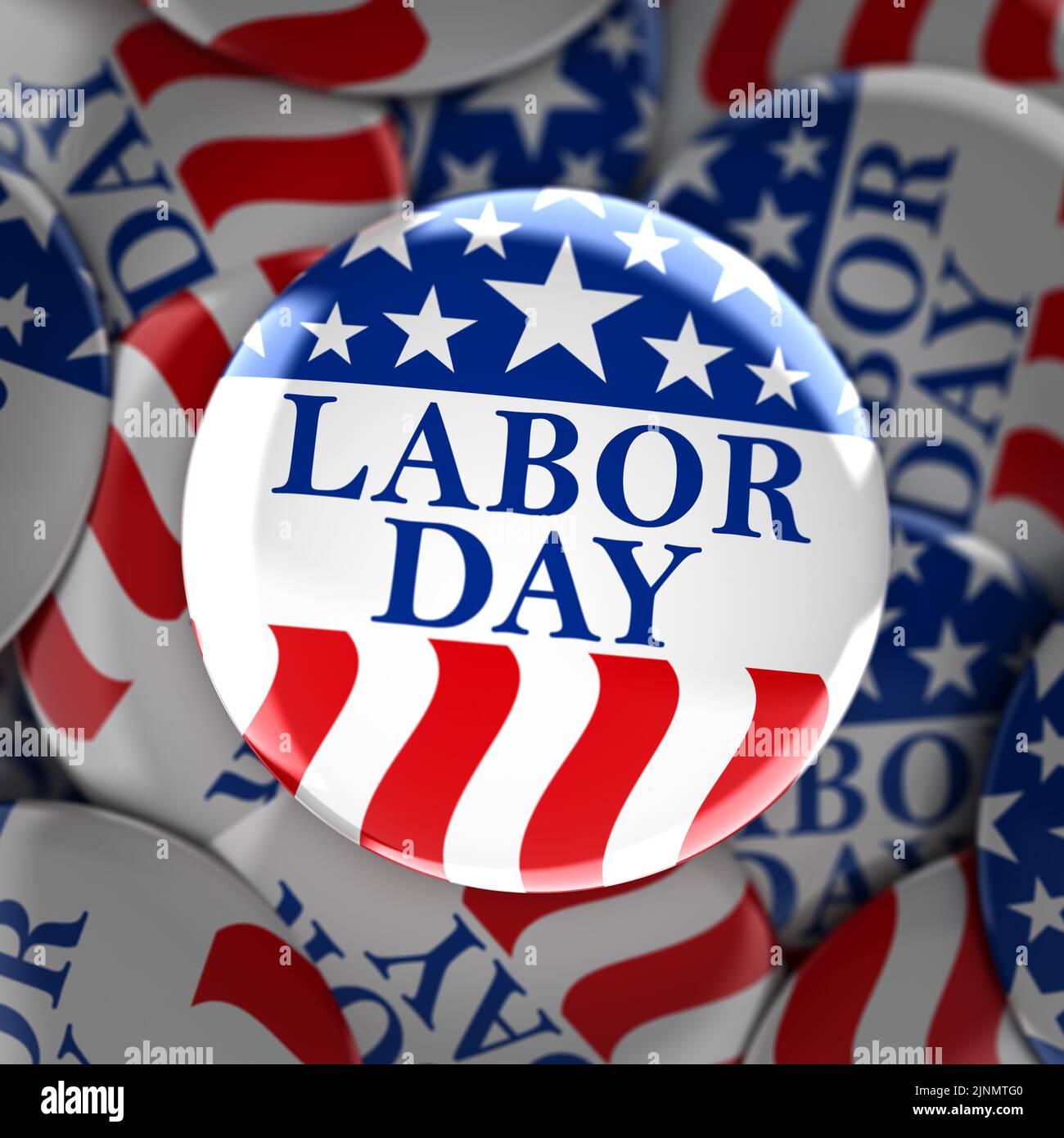 Labor day button background Stock Photo