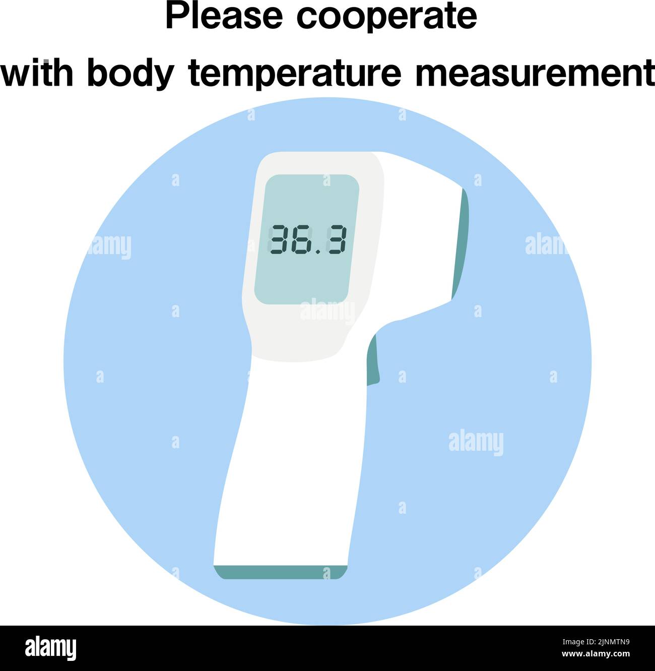 Image that body temperature measurement with a noncontact