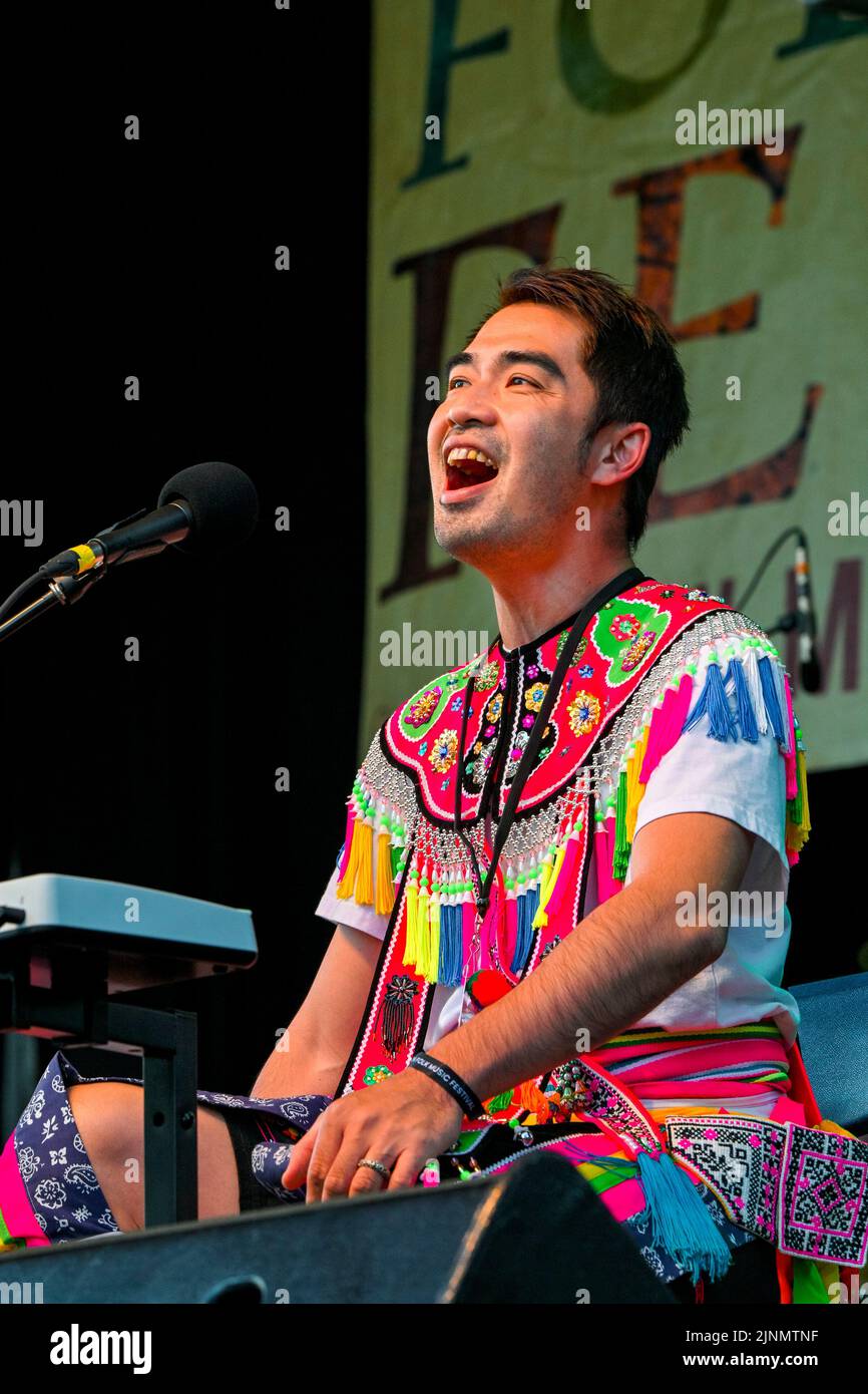 Taiwanese Indigenous musicians - Kanatal, Mission Folk Music Festival, Mission, British Columbia, Canada Stock Photo