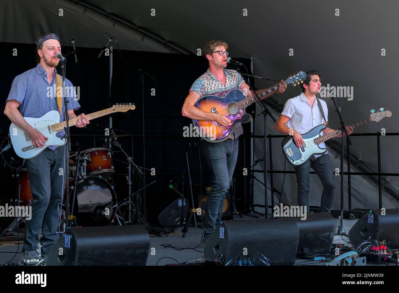 Sam Polley and The Old Tomorrows, Canmore Folk Music Festival, Canmore, Alberta, Canada Stock Photo