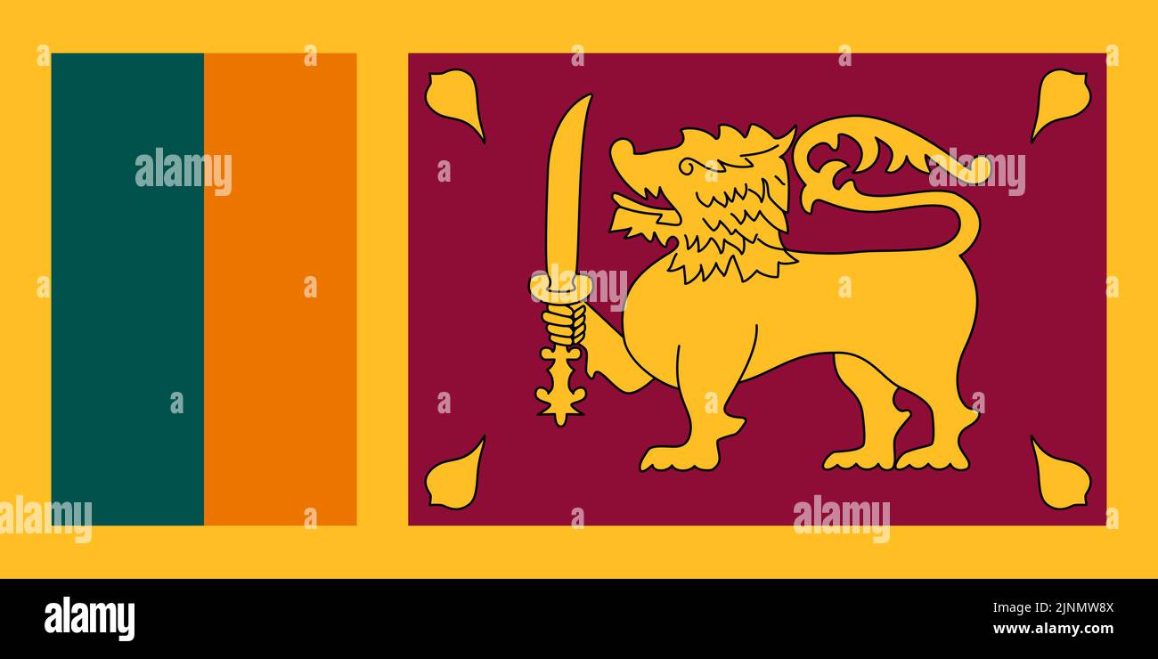 The national flag of the world, Sri Lanka Stock Vector Image & Art Alamy