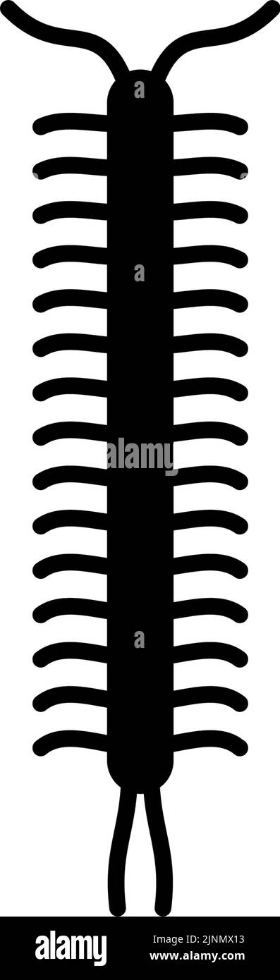 Centipede, a simple icon of unpleasant pests Stock Vector