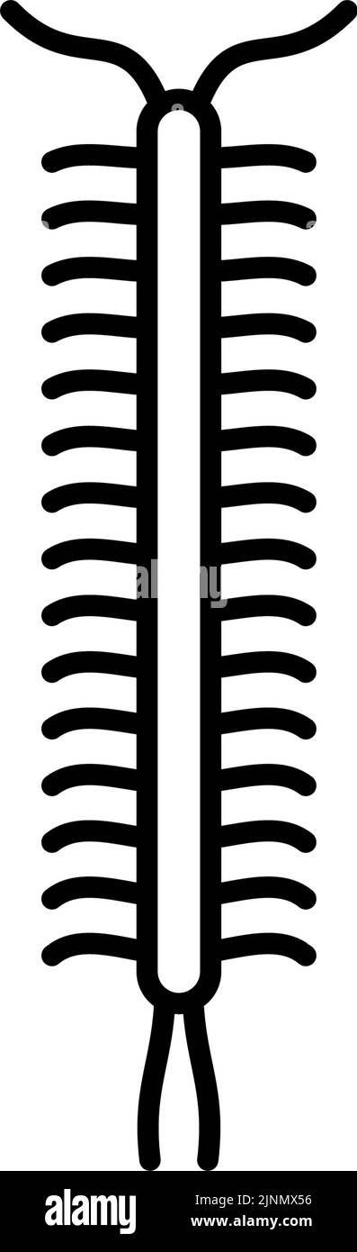Centipede, a simple icon of unpleasant pests Stock Vector